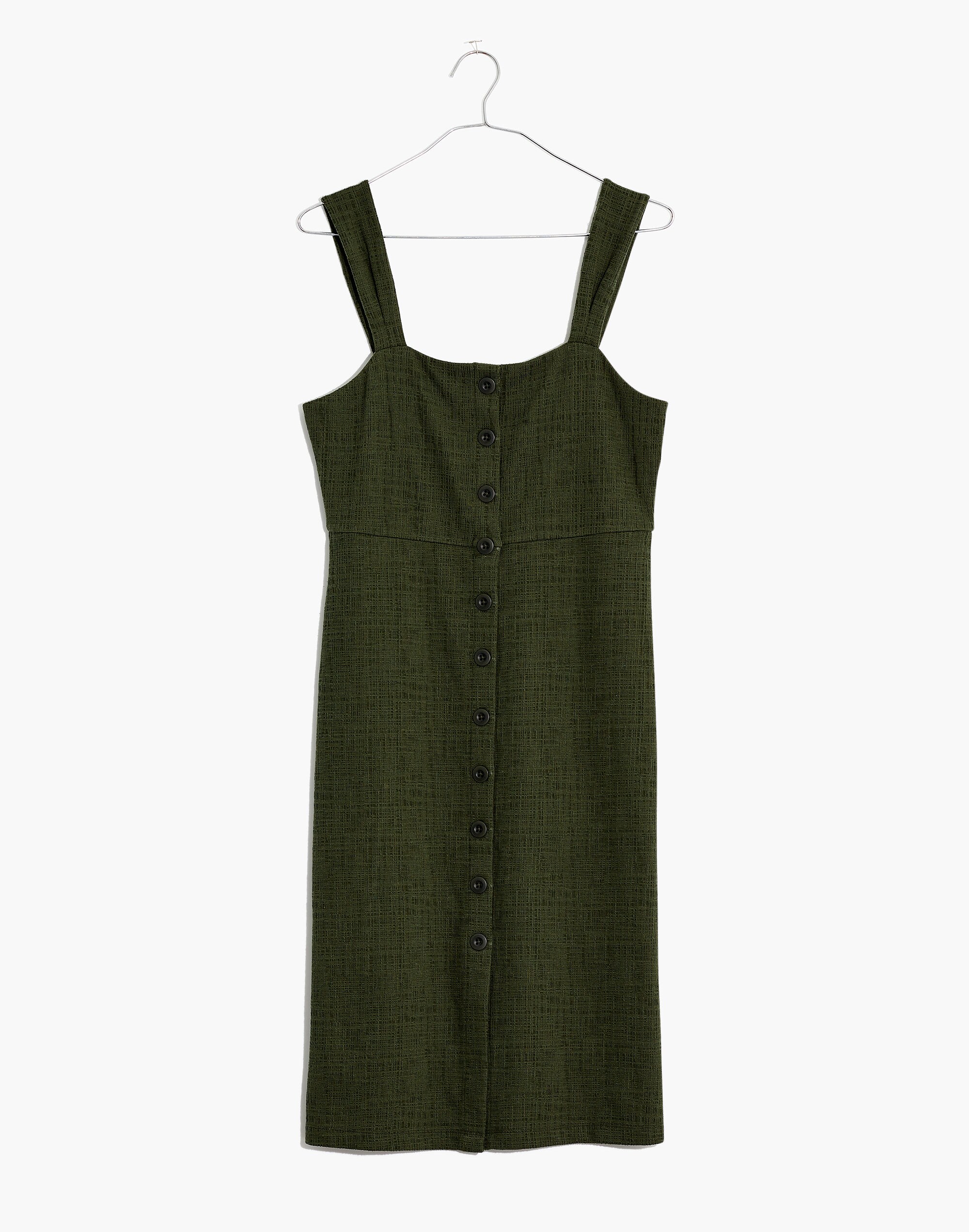 Texture &amp; Thread Button-Front Tank Dress