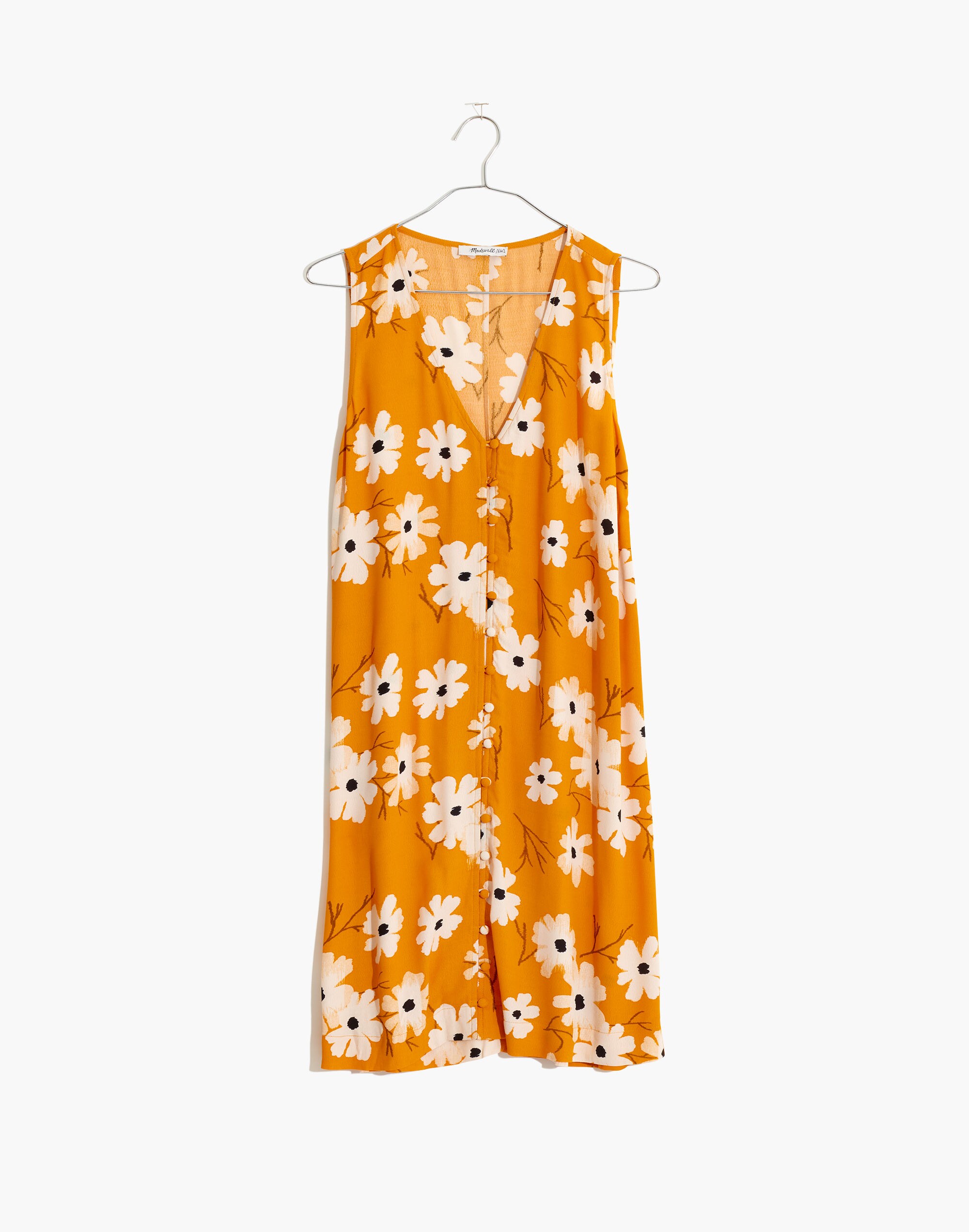 Heather Button-Front Dress in Ikat Floral