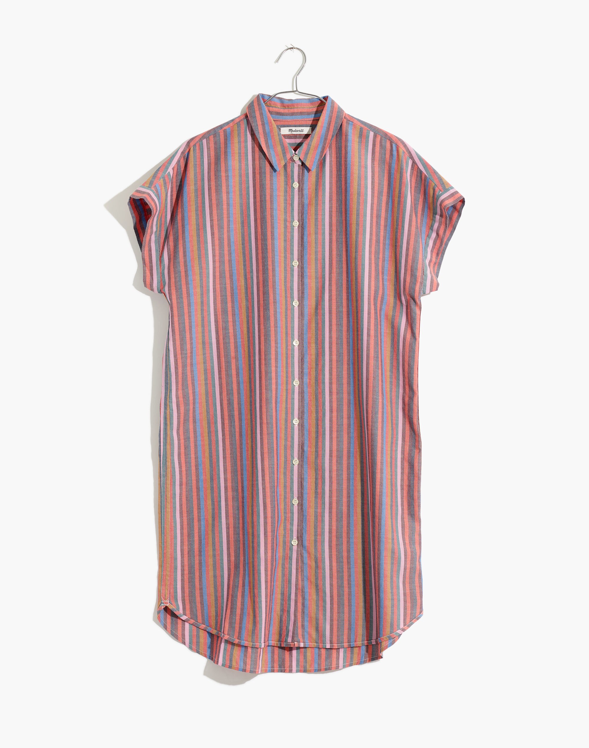 Central Shirtdress in Rainbow Stripe