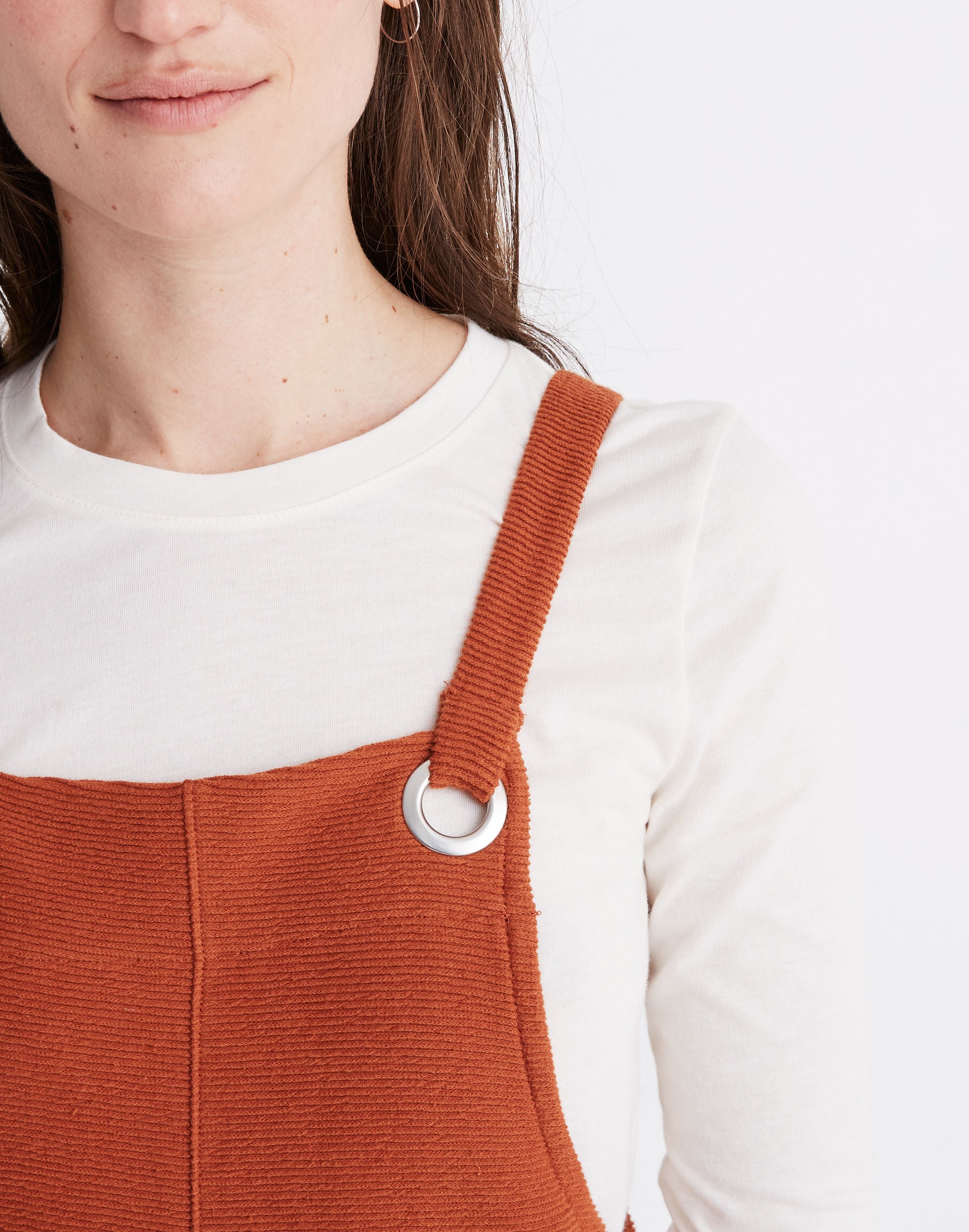 Texture &amp; Thread Patch Pocket Overalls