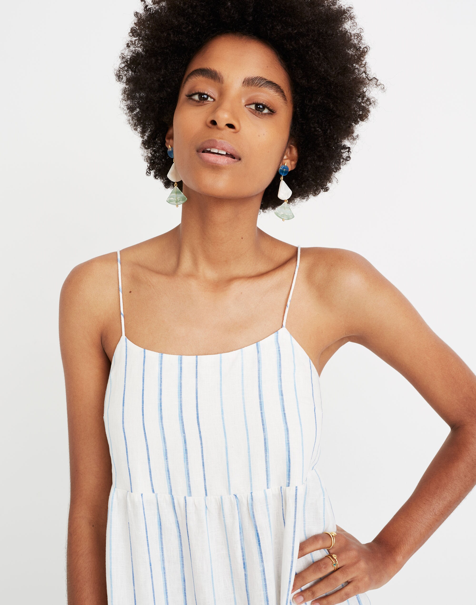 Cami Tier Midi Dress in Stripe