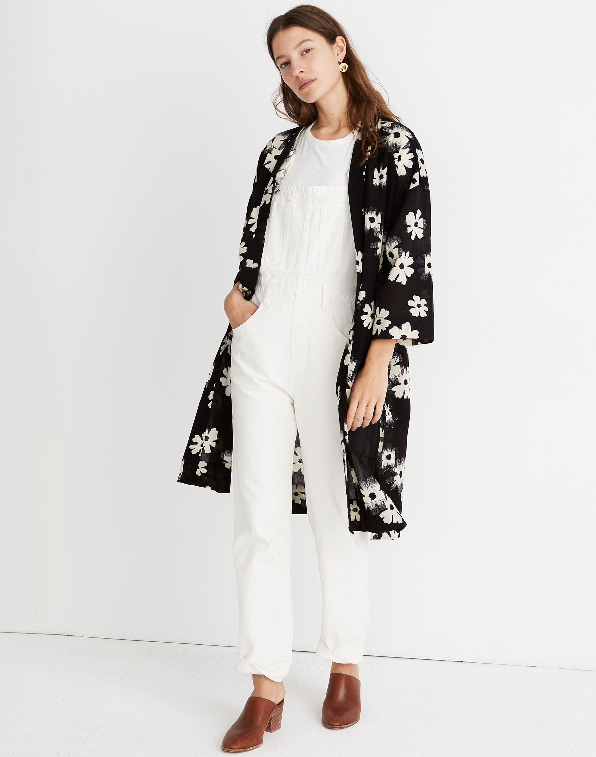 Robe Jacket in Ikat Floral