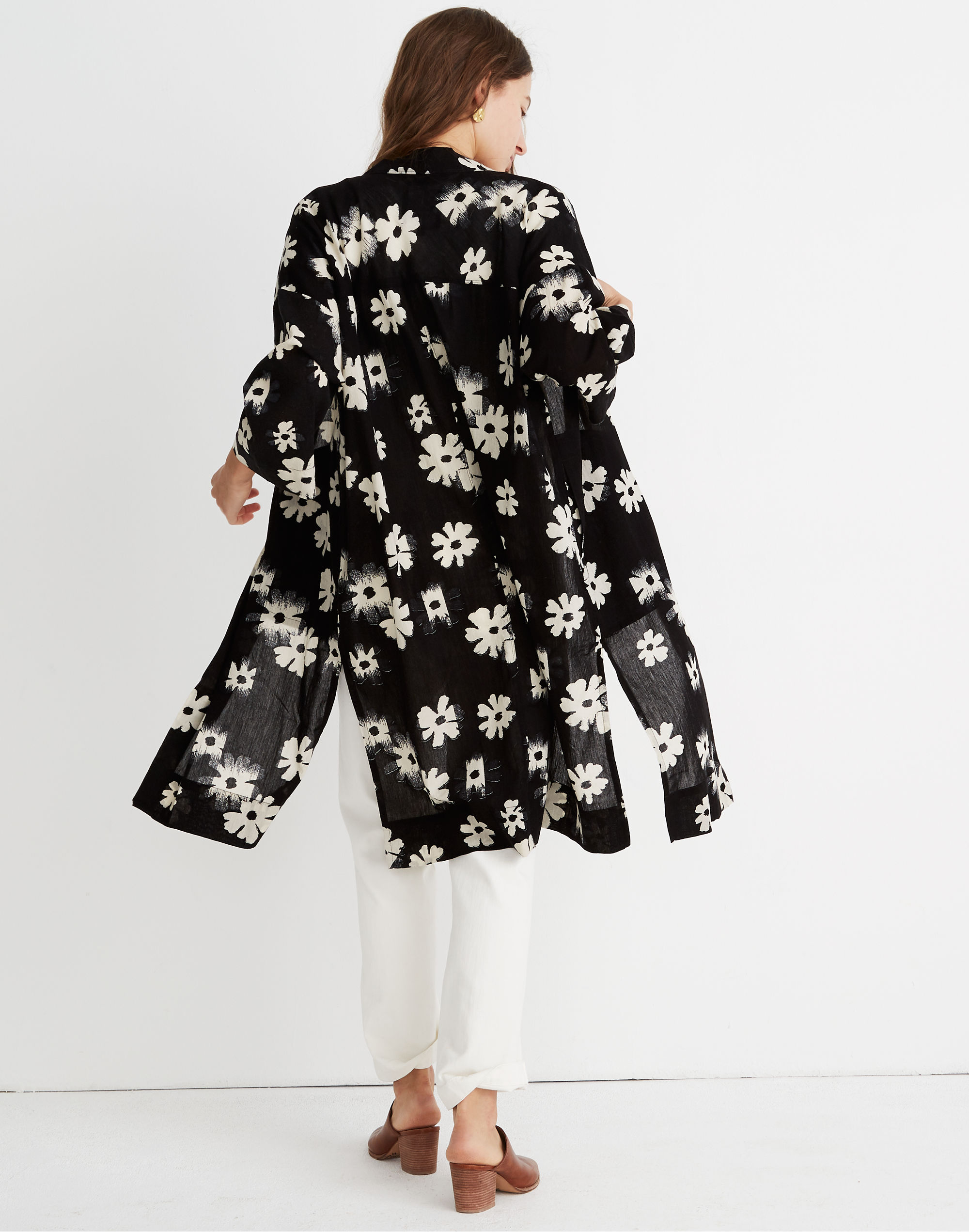 Robe Jacket in Ikat Floral