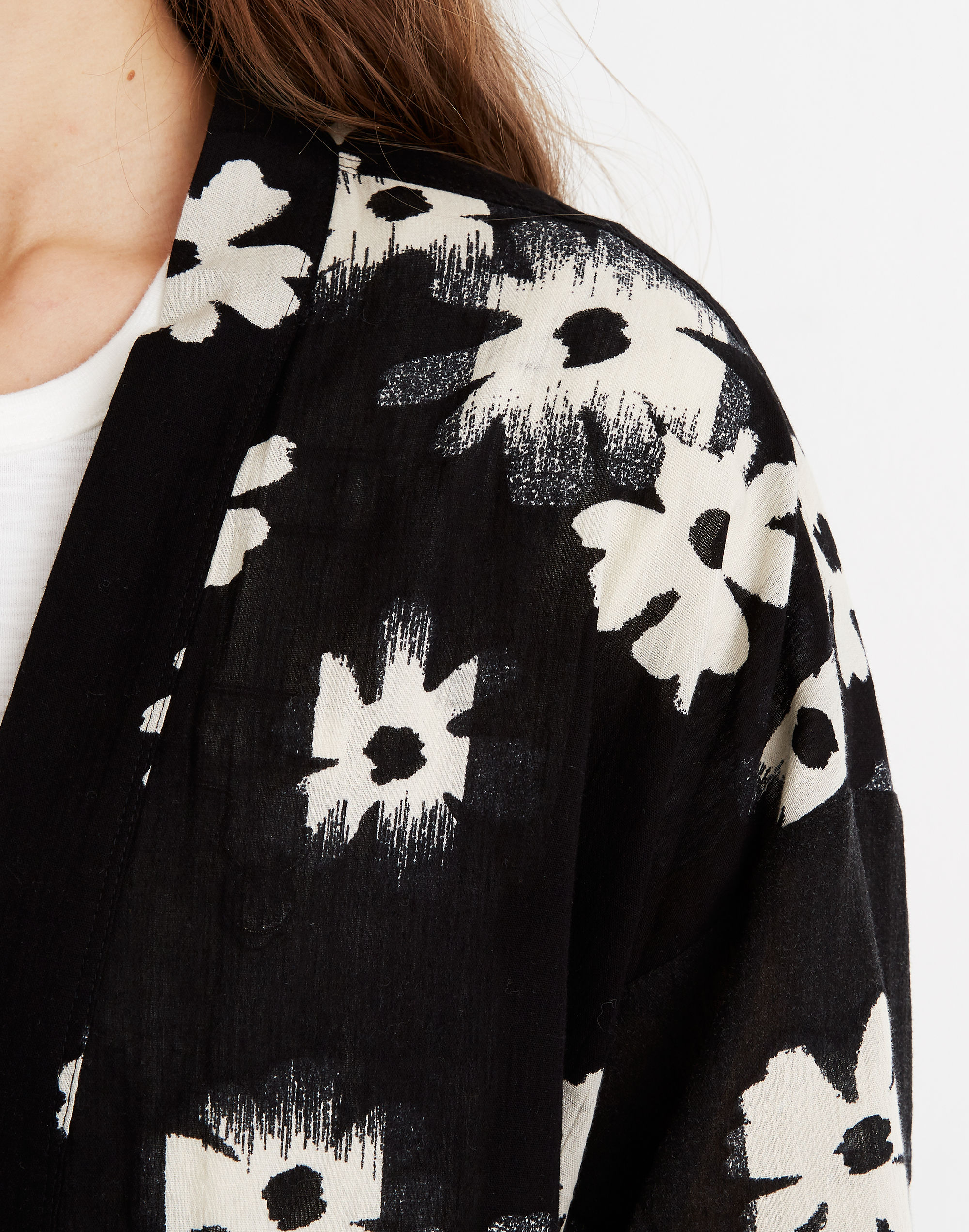 Robe Jacket in Ikat Floral