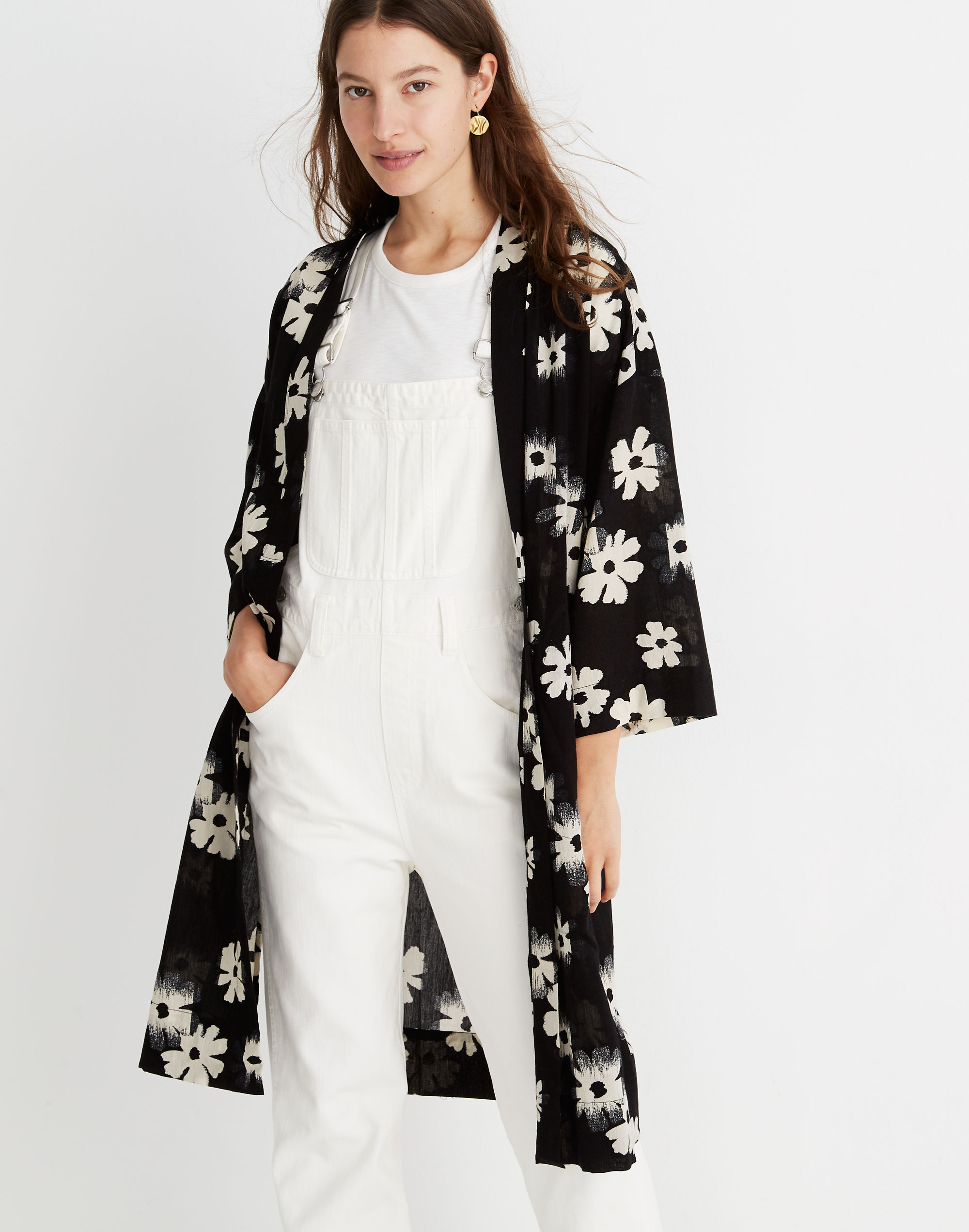 Robe Jacket in Ikat Floral