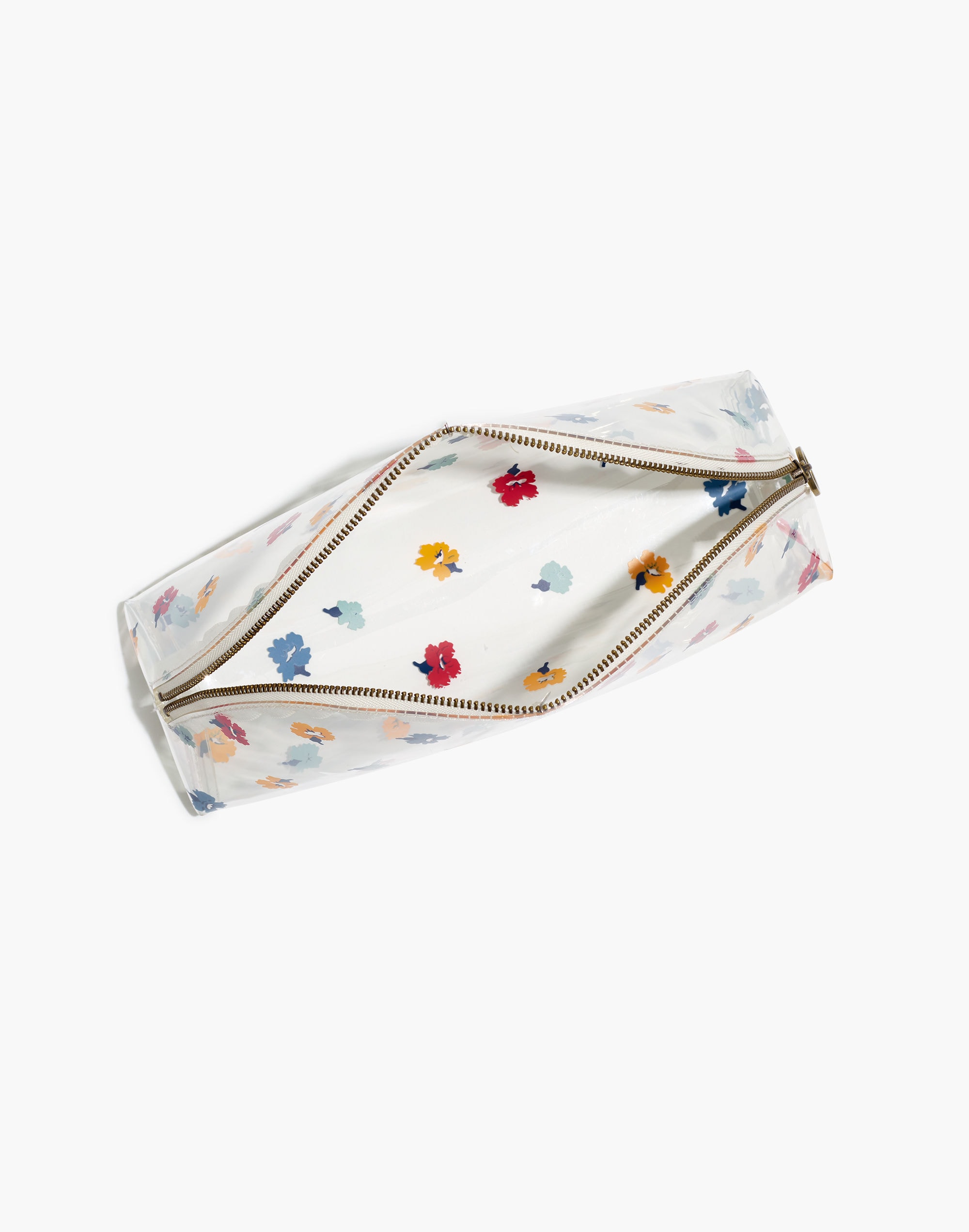 Large Crystalline Half-Moon Pouch in Confetti Floral