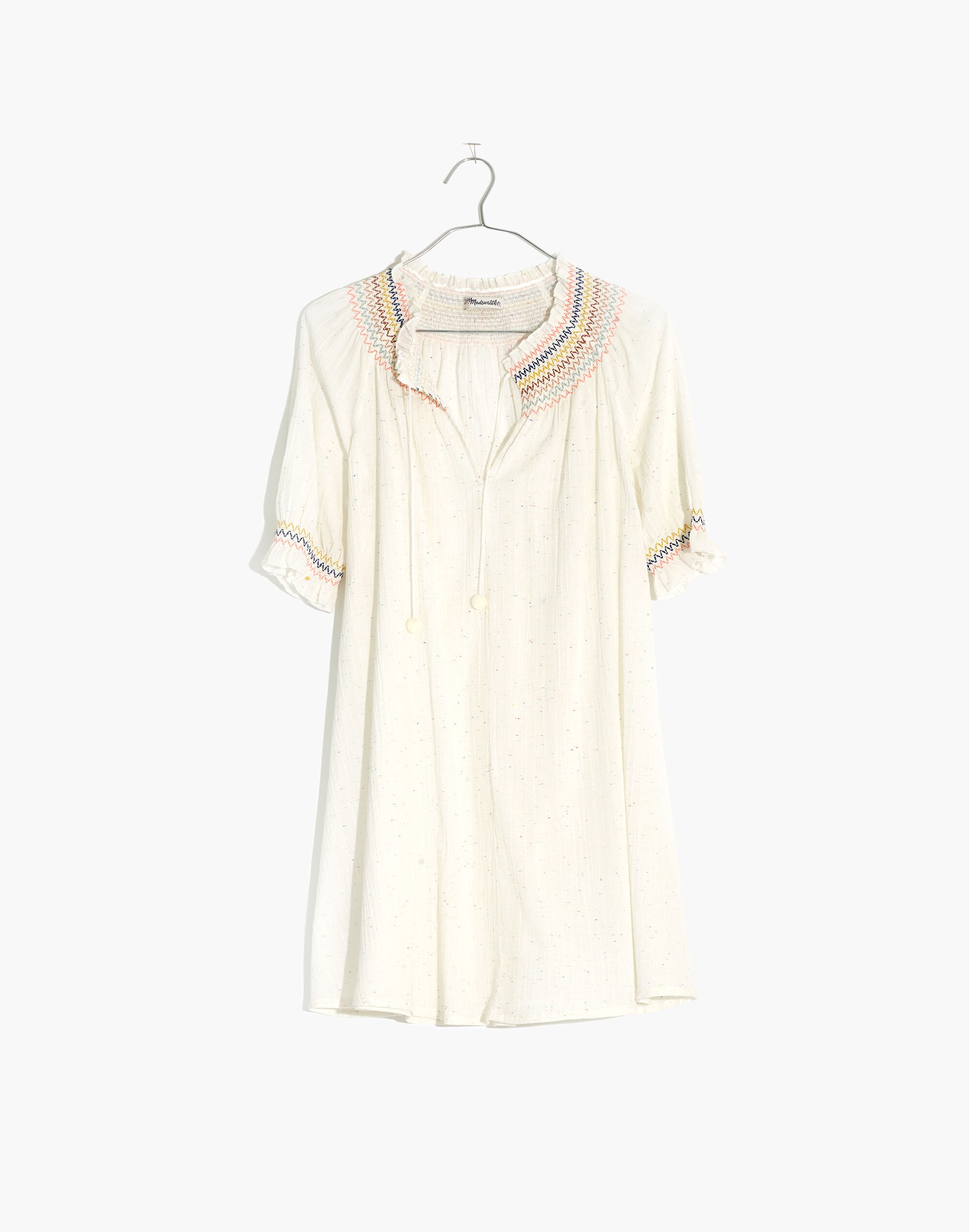 Rainbow Smocked Trapeze Dress