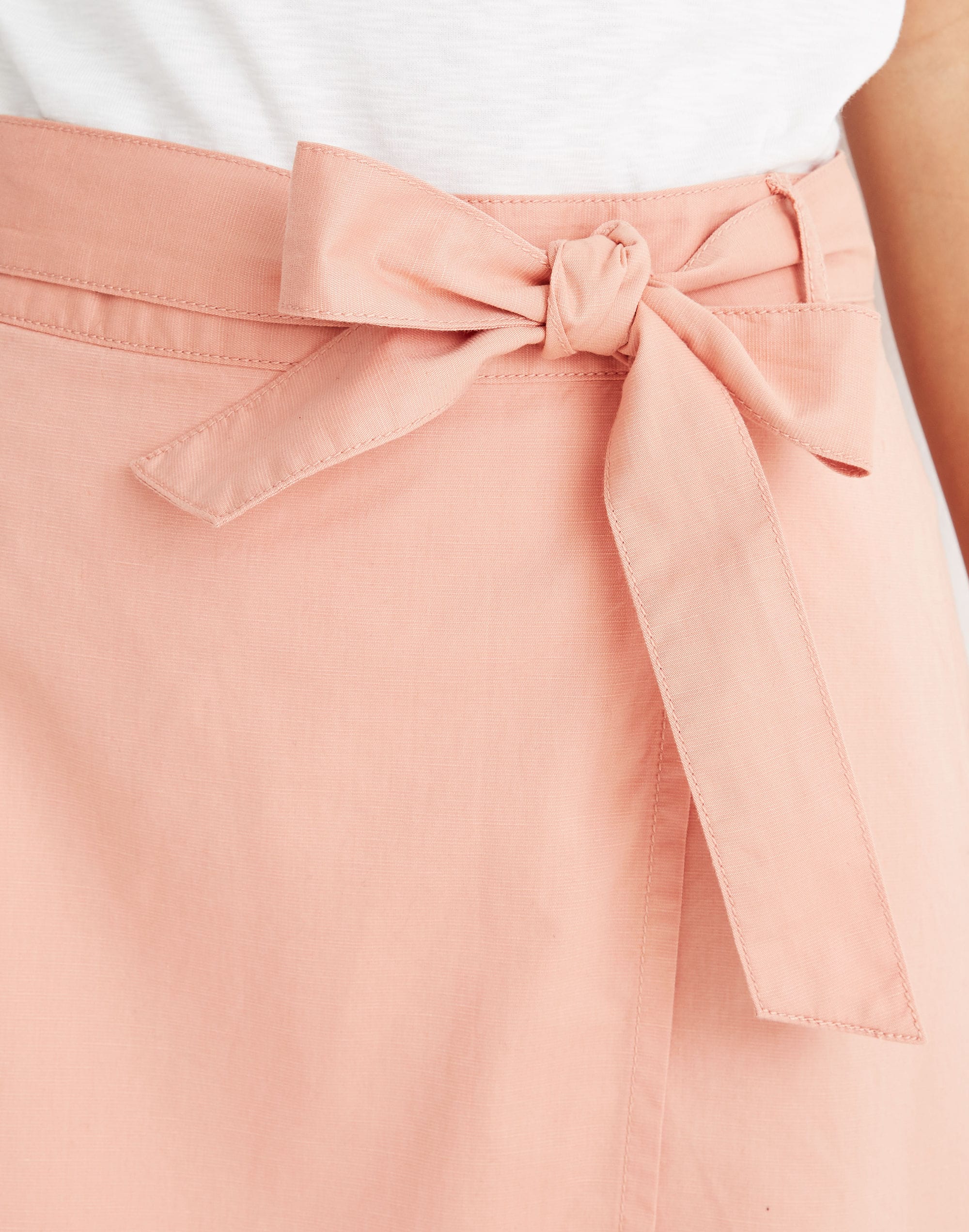 Belted Wrap Midi Skirt