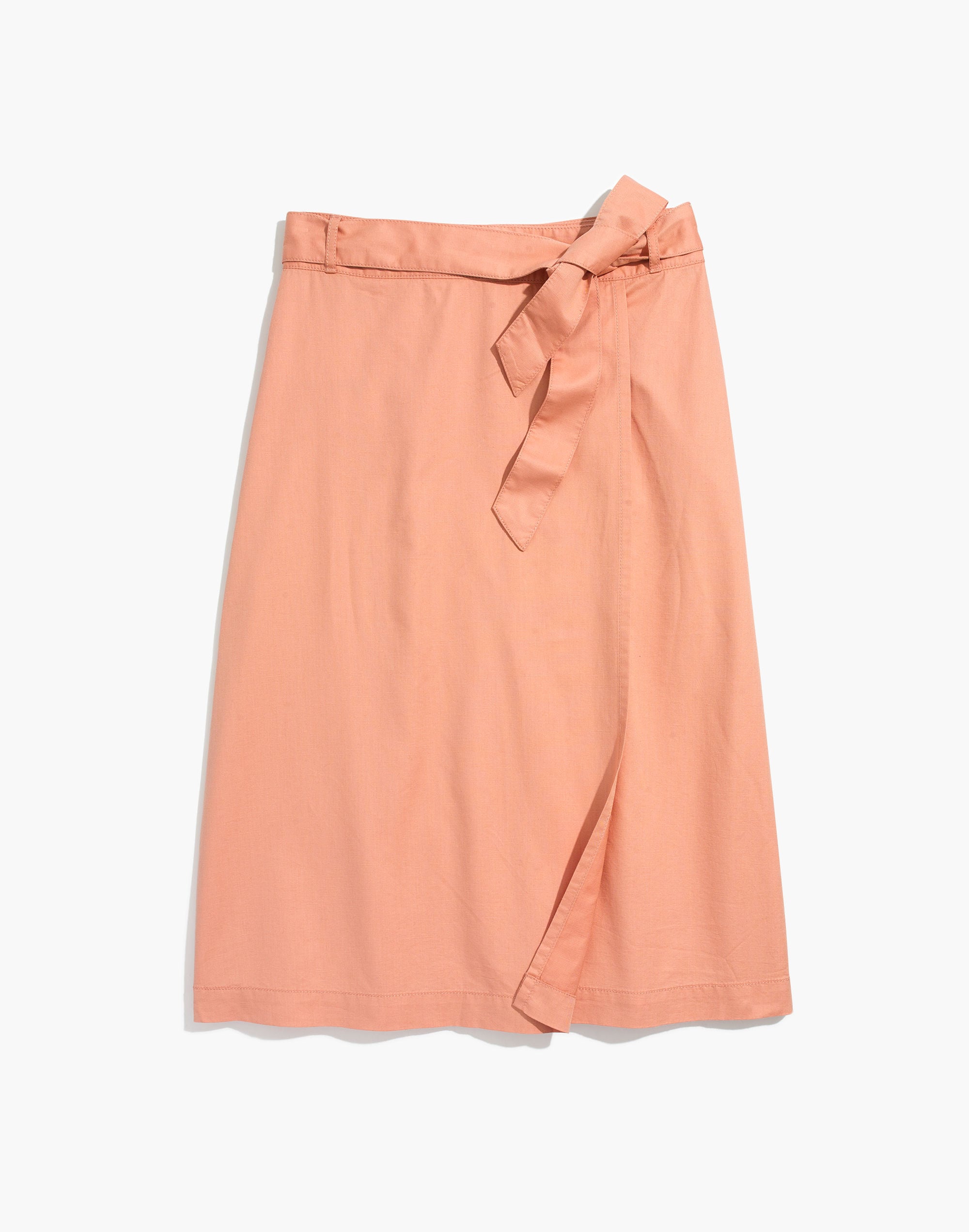 Belted Wrap Midi Skirt