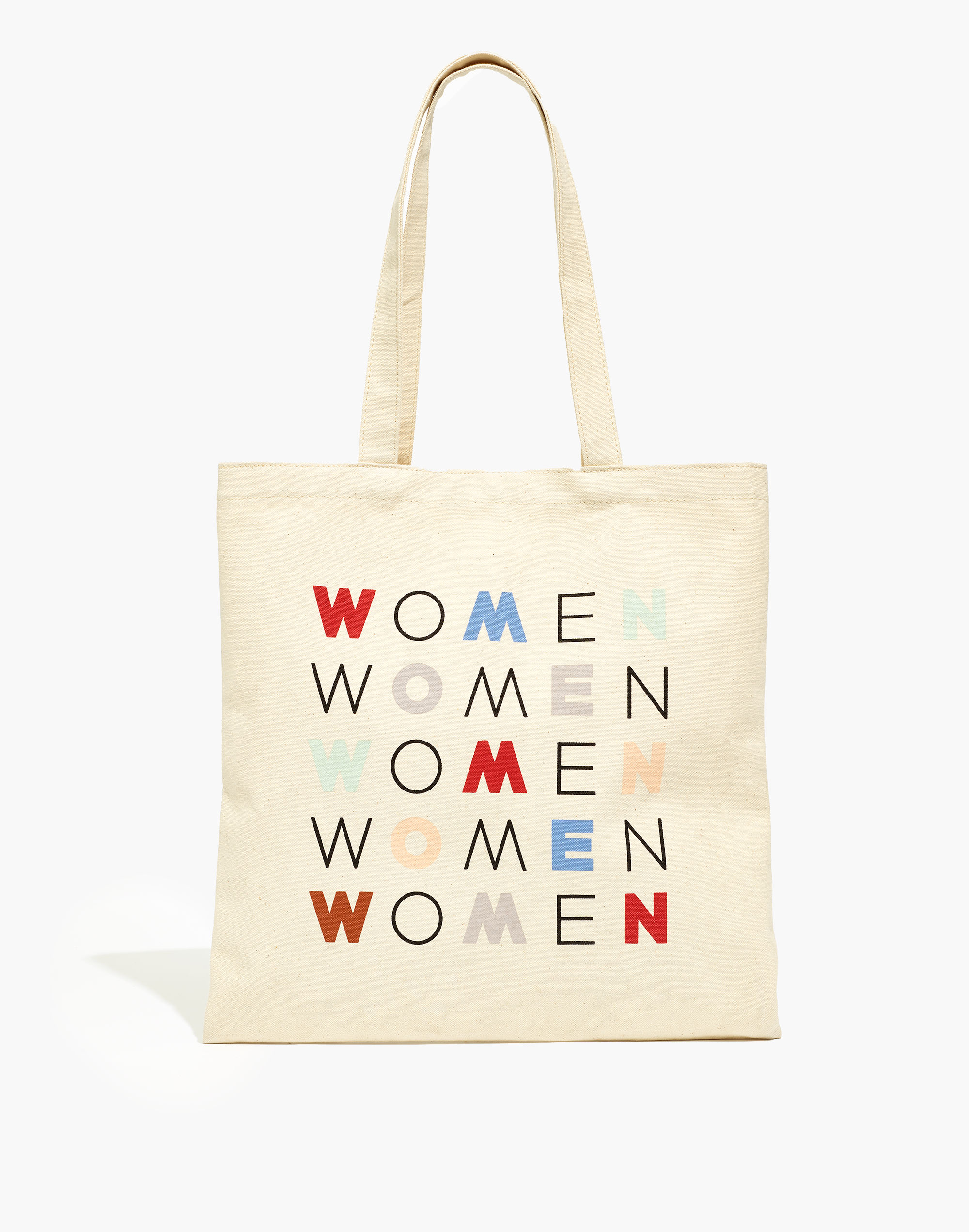madewell x girls inc. women graphic reusable canvas tote bag
