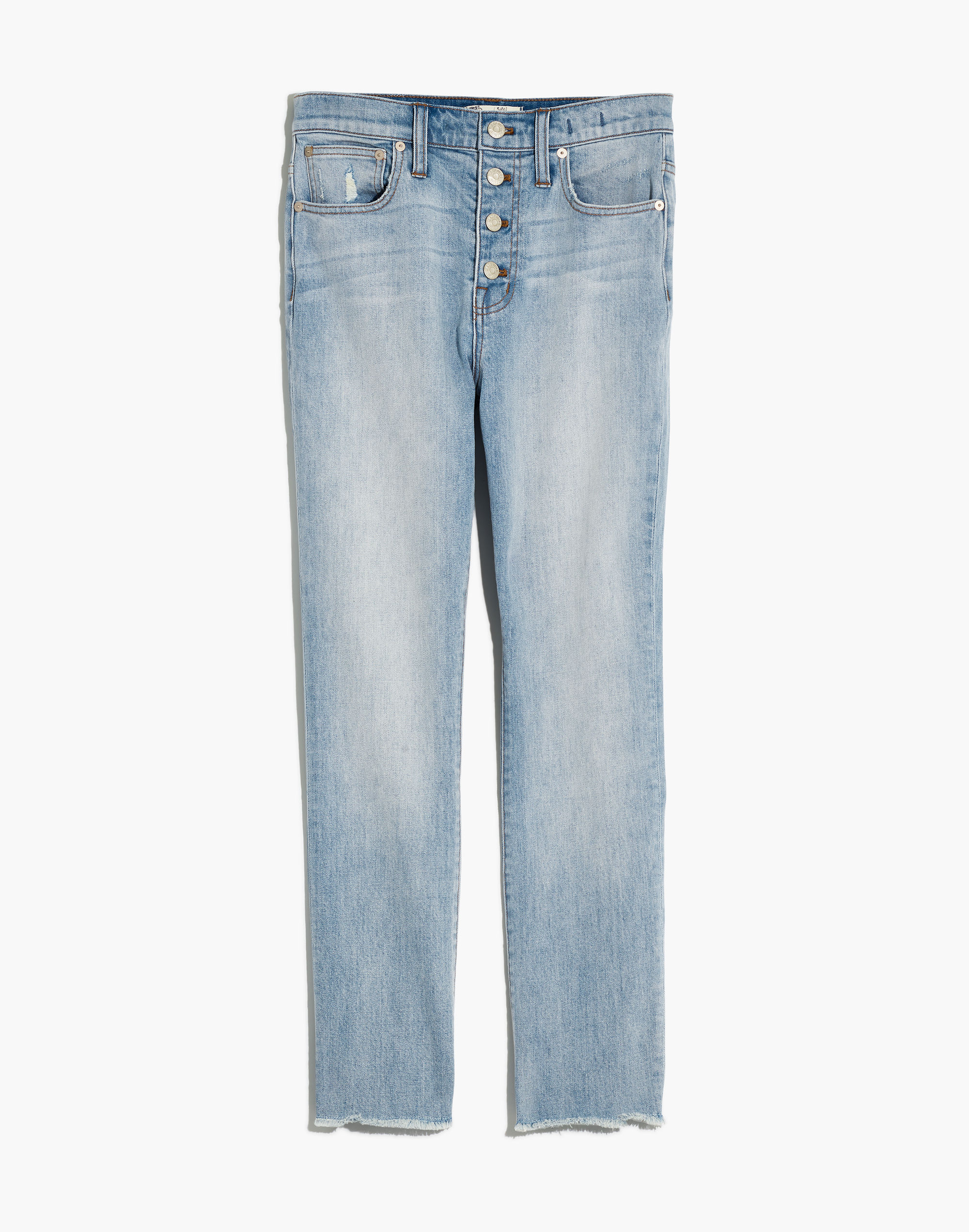 The Petite High-Rise Slim Boyjean in Fitzgerald Wash: Button-Front Edition