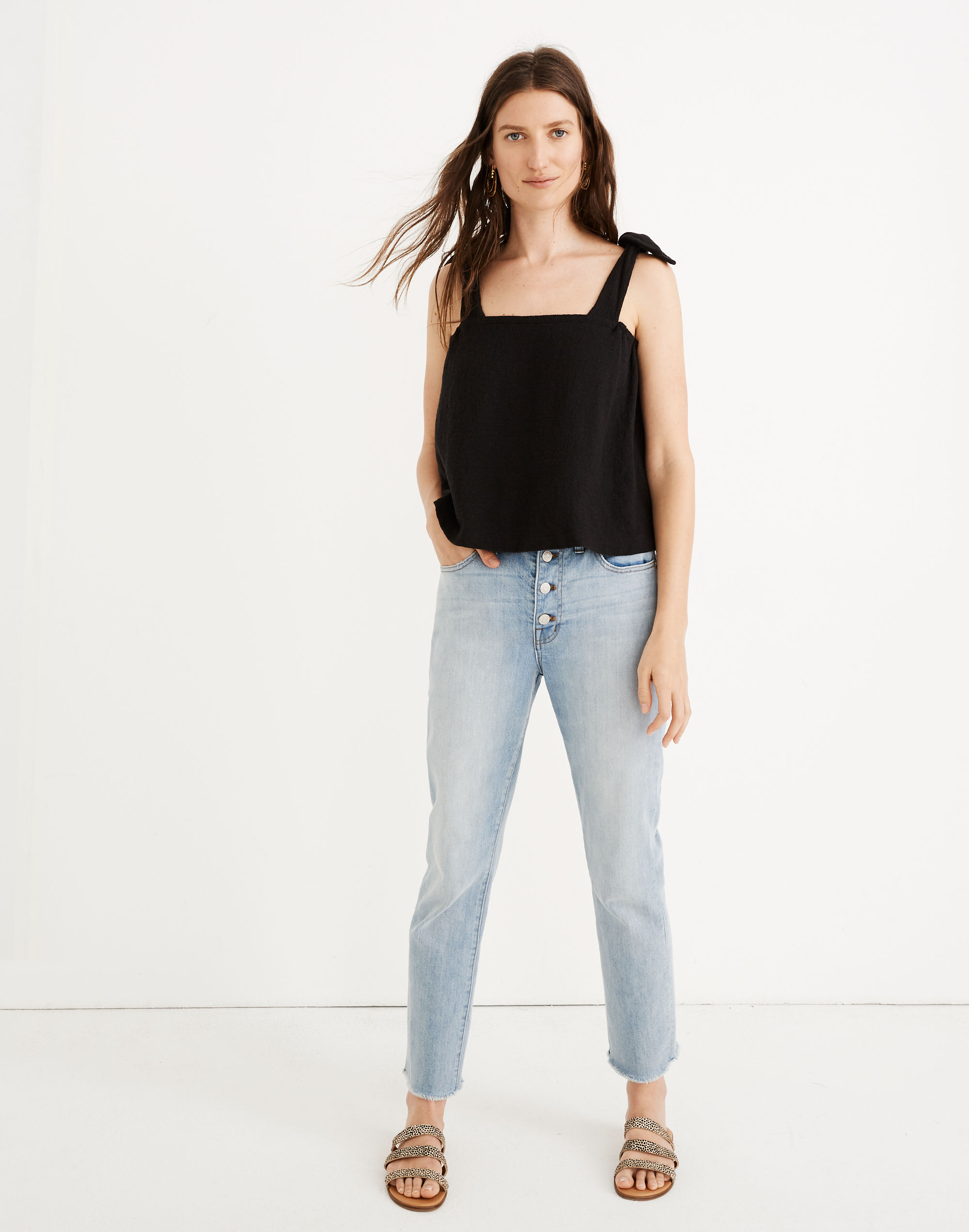 The High-Rise Slim Boyjean in Fitzgerald Wash: Button-Front Edition