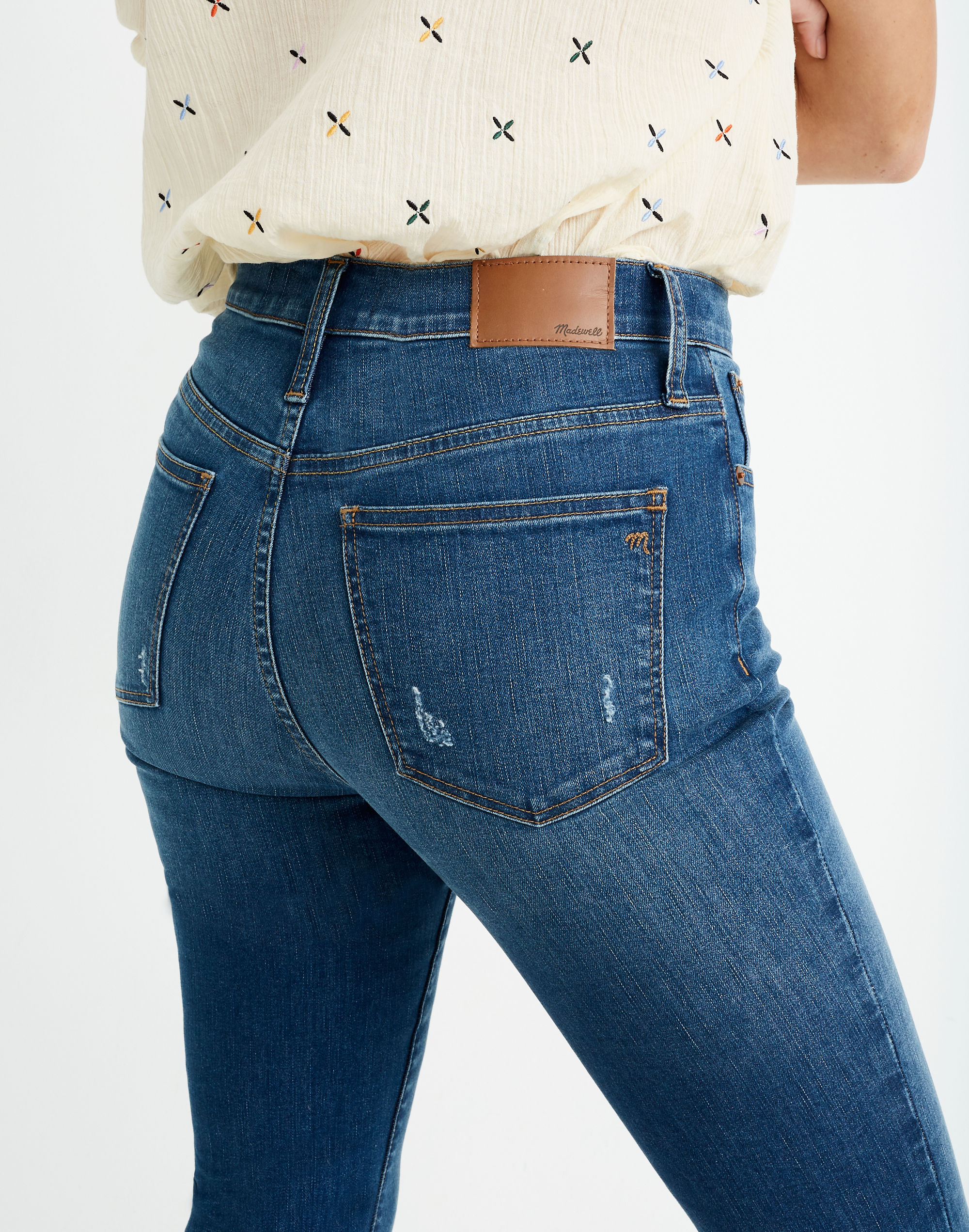 Petite Cali Demi-Boot Jeans in Preston Wash: Raw-Hem Edition