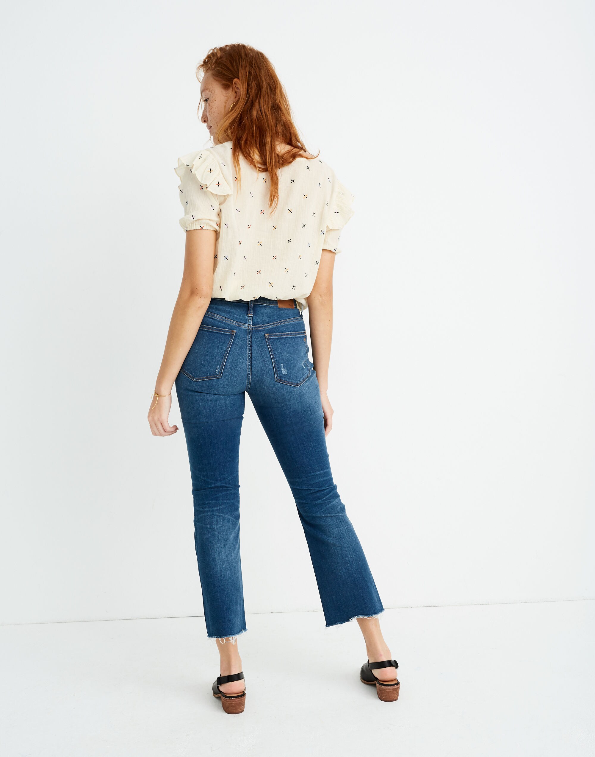 Cali Demi-Boot Jeans in Preston Wash: Raw-Hem Edition