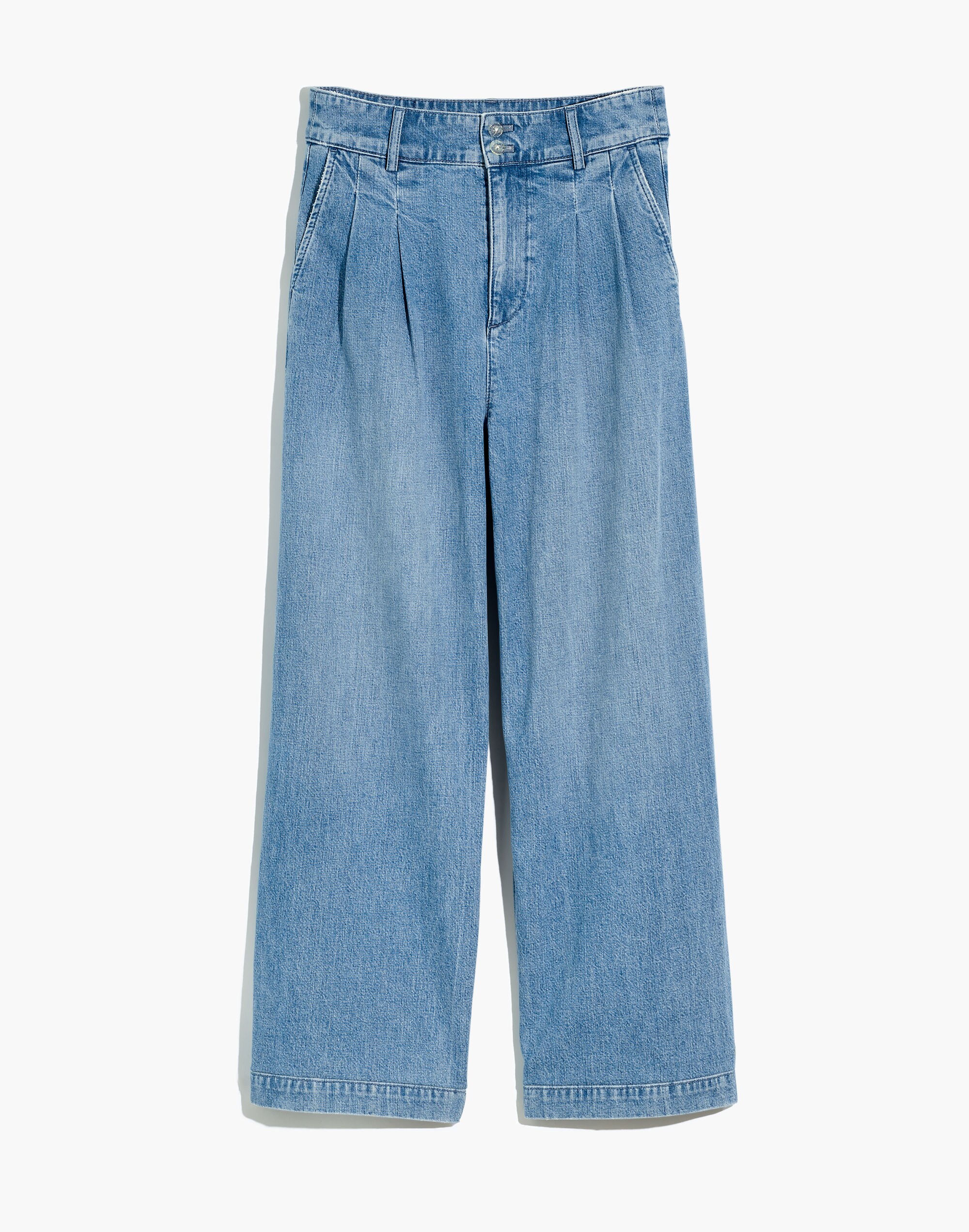 Pleated Wide-Leg Jeans in Kinnon Wash