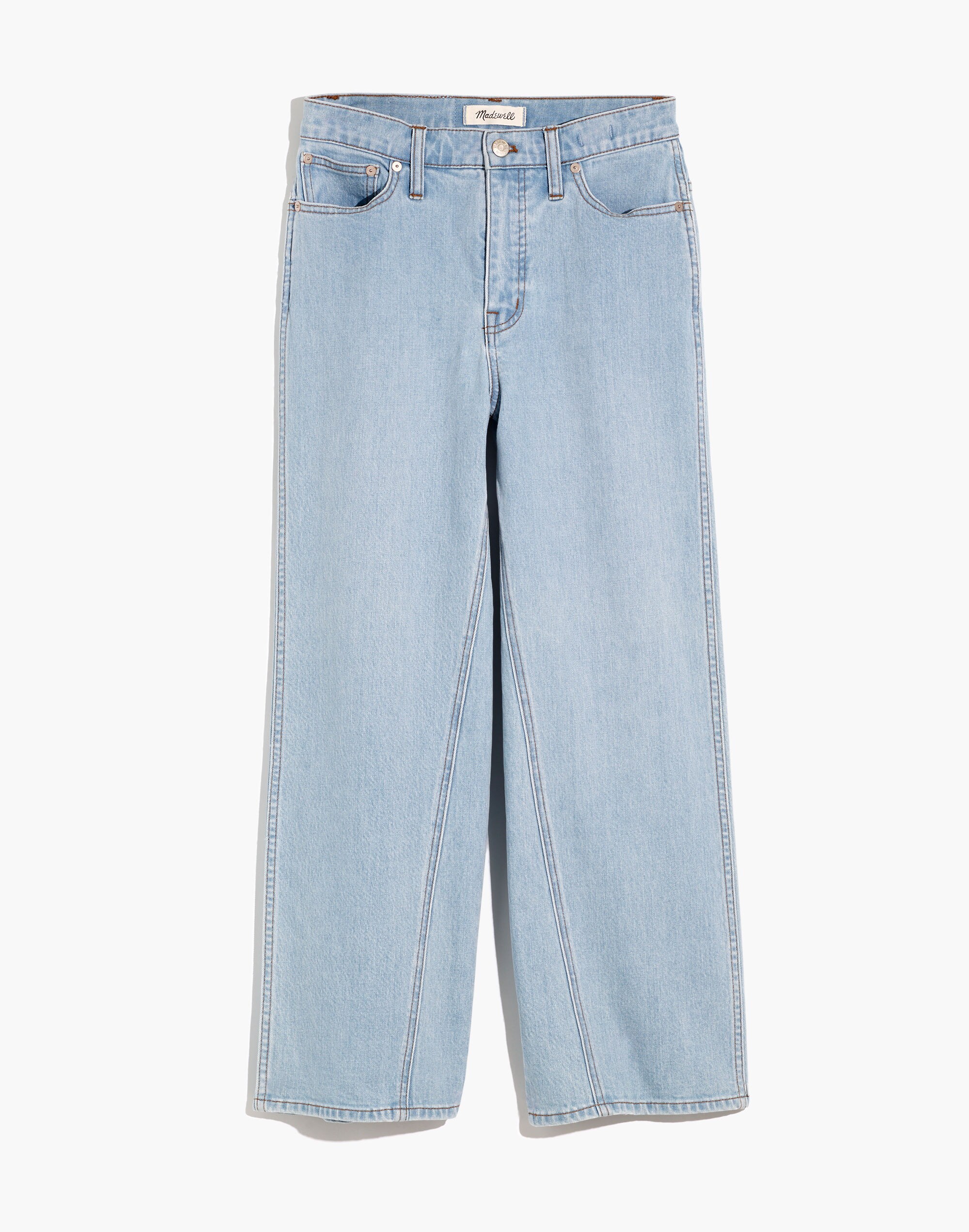 Wide-Leg Crop Jeans in Fitzgerald Wash: Pieced Inset Edition