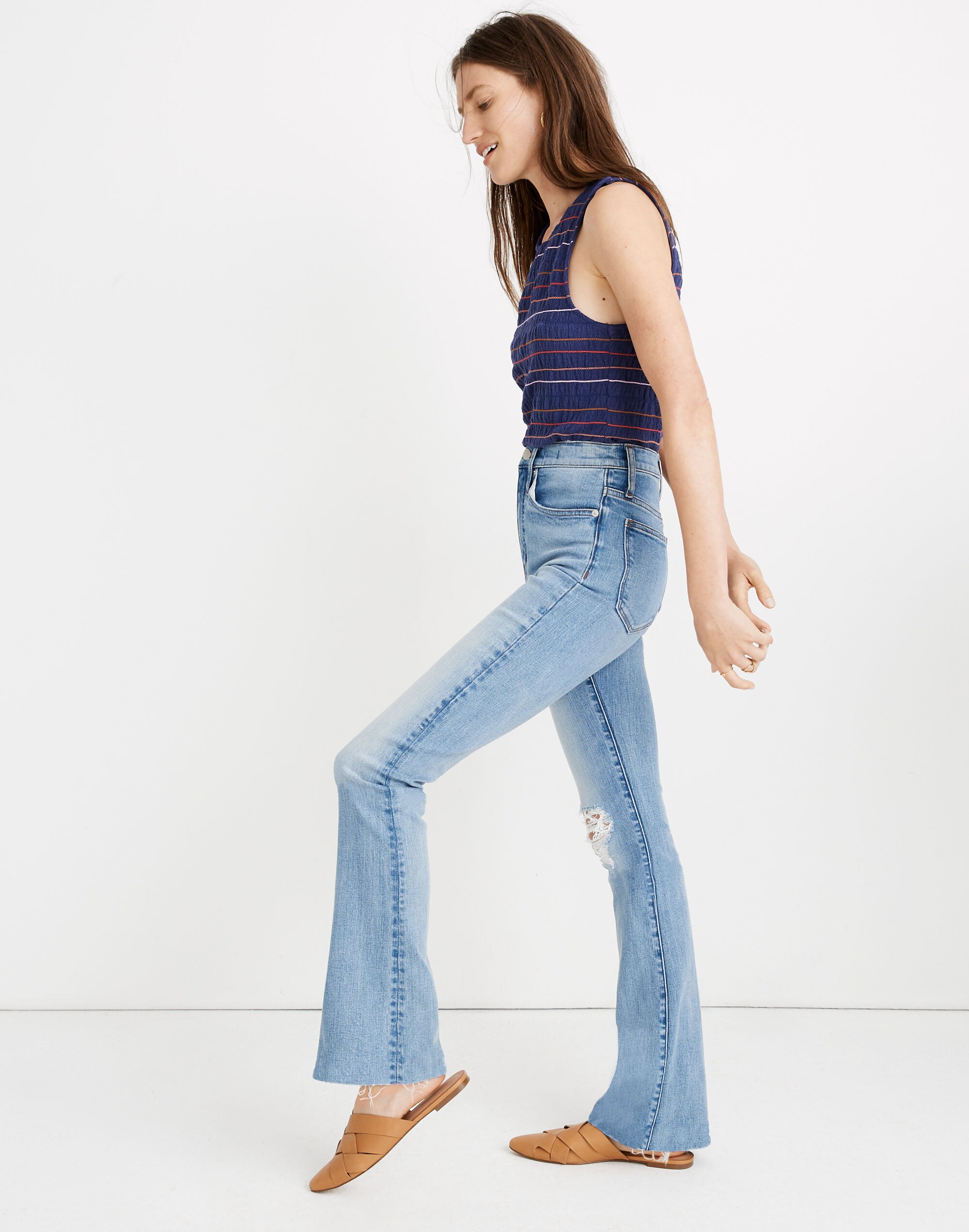 Skinny Flare Jeans in Martie Wash