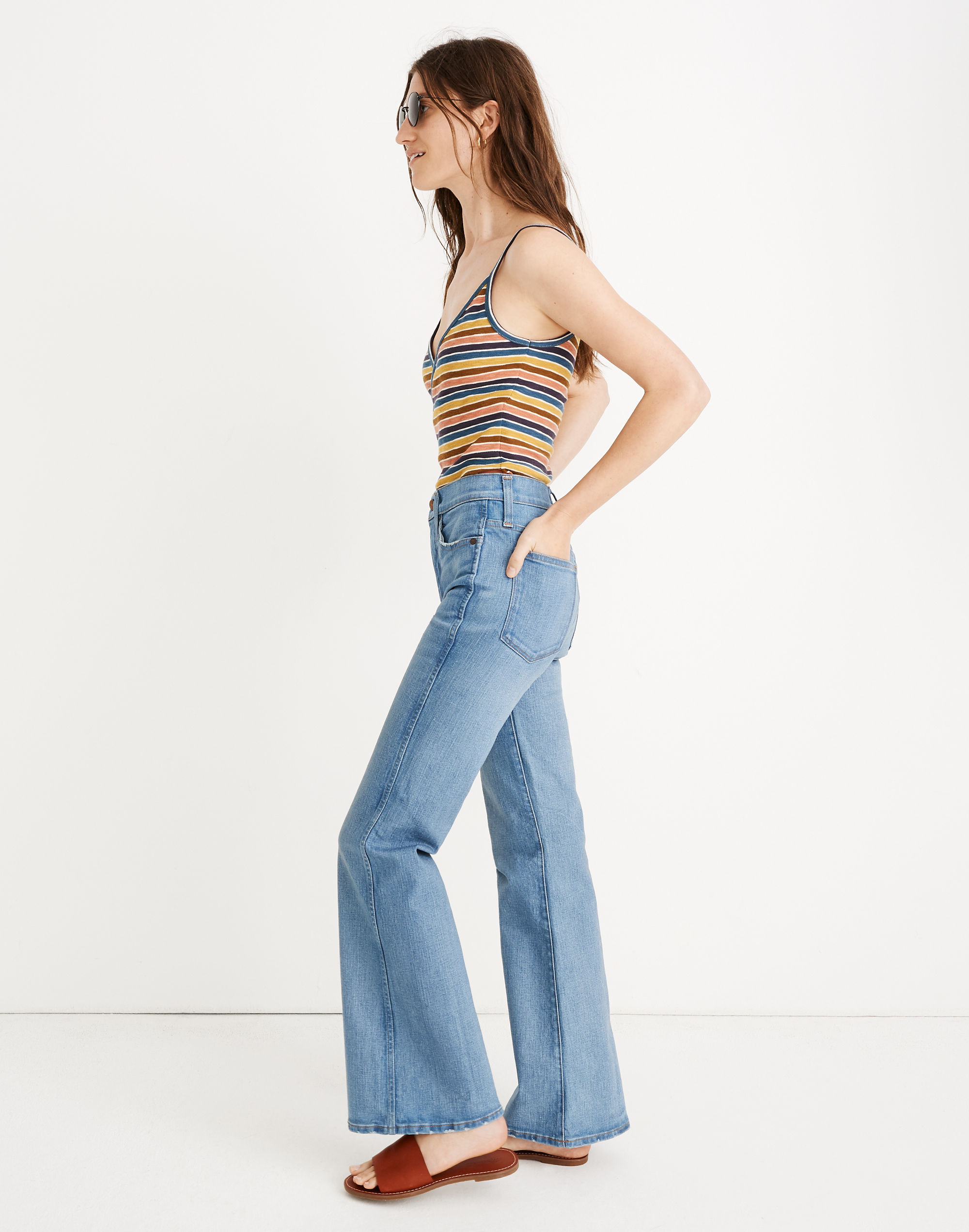 Retro Flare Jeans in Norwich Wash