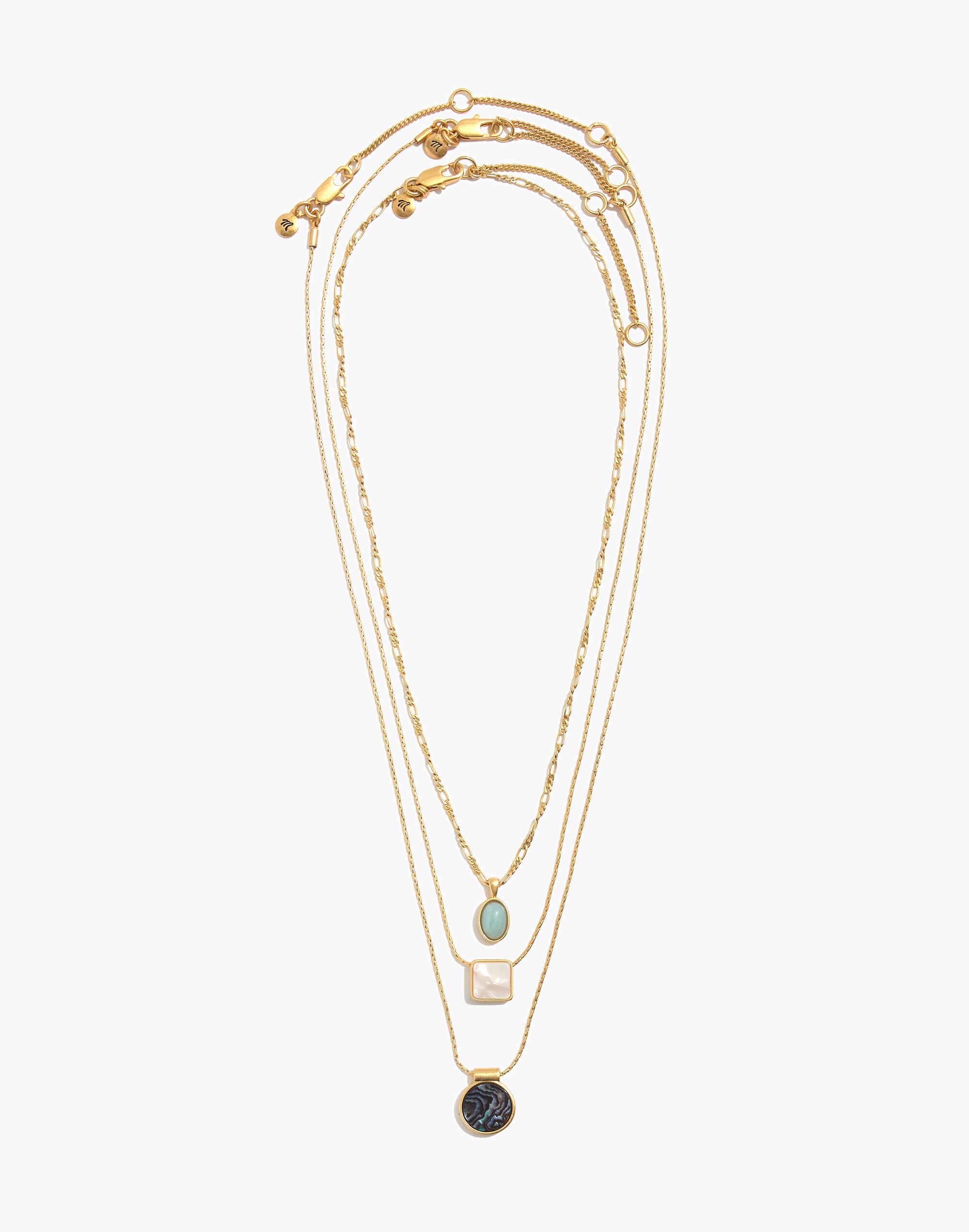 Geo-Stone Necklace Set