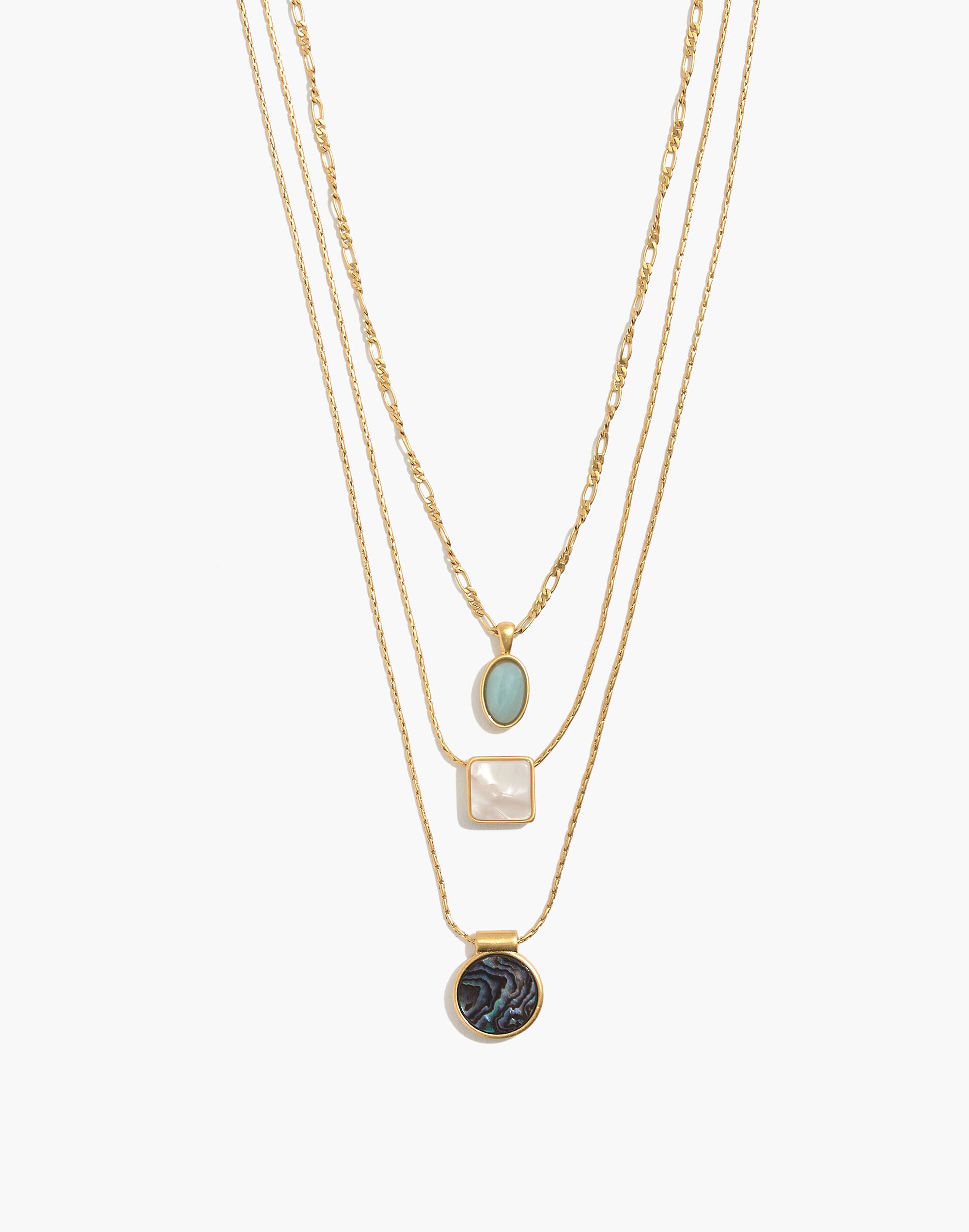 Geo-Stone Necklace Set