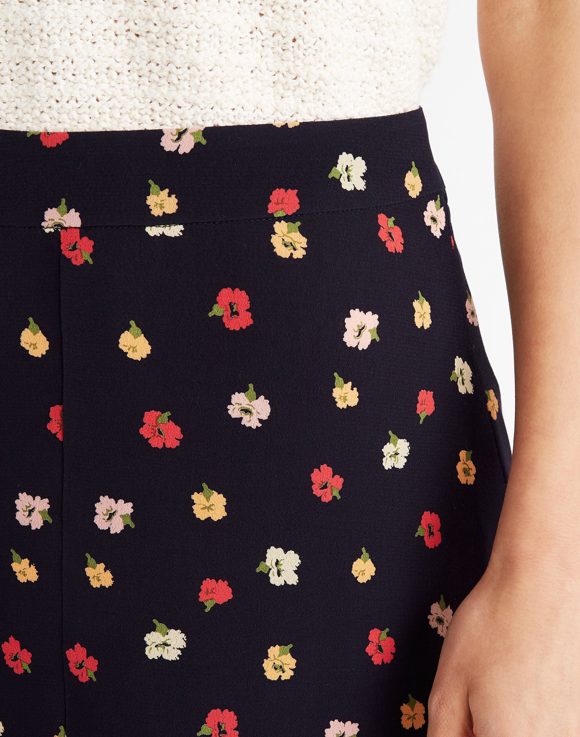 A-Line Midi Skirt in Confetti Floral