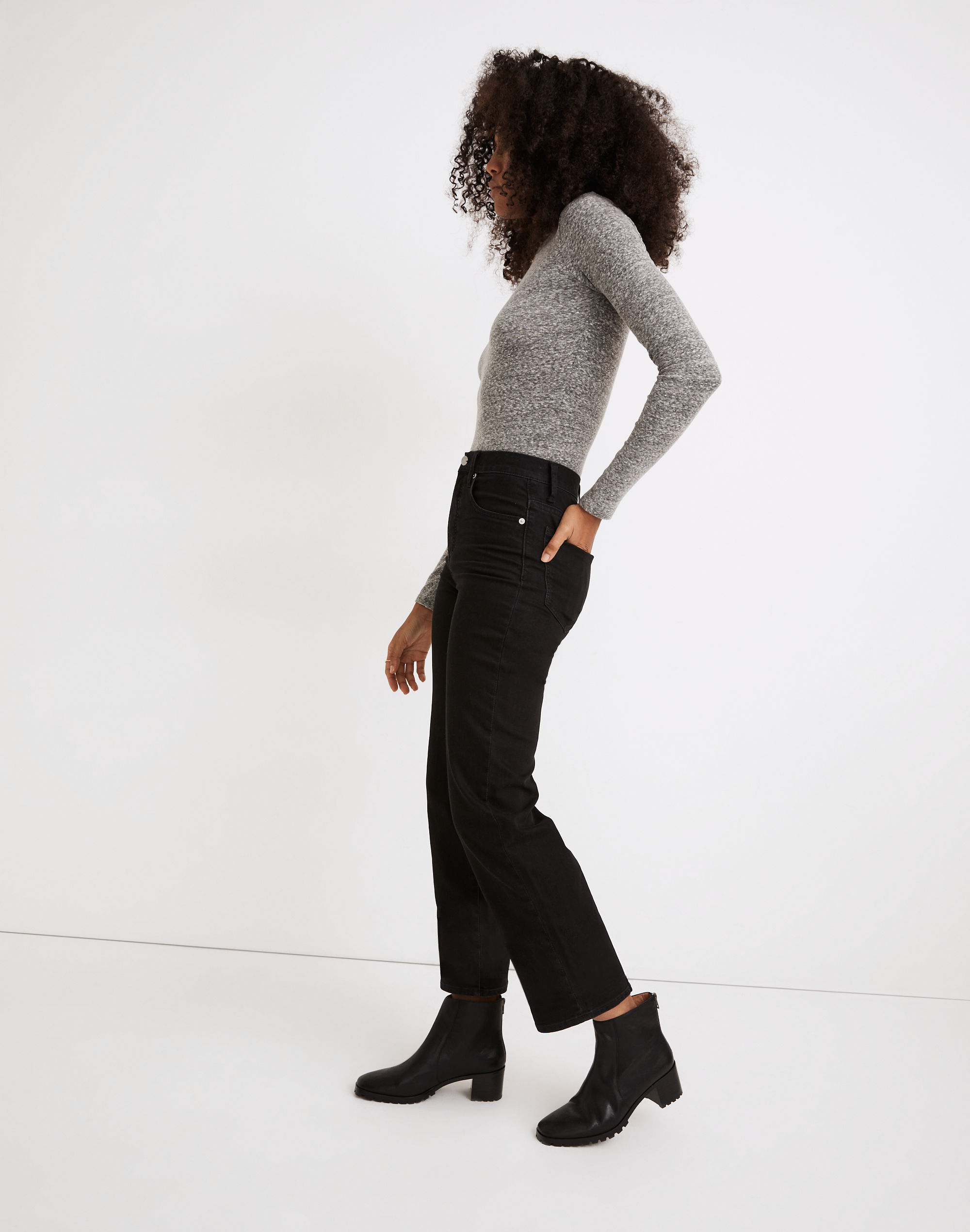 Tall Slim Wide-Leg Jeans in Lunar Wash