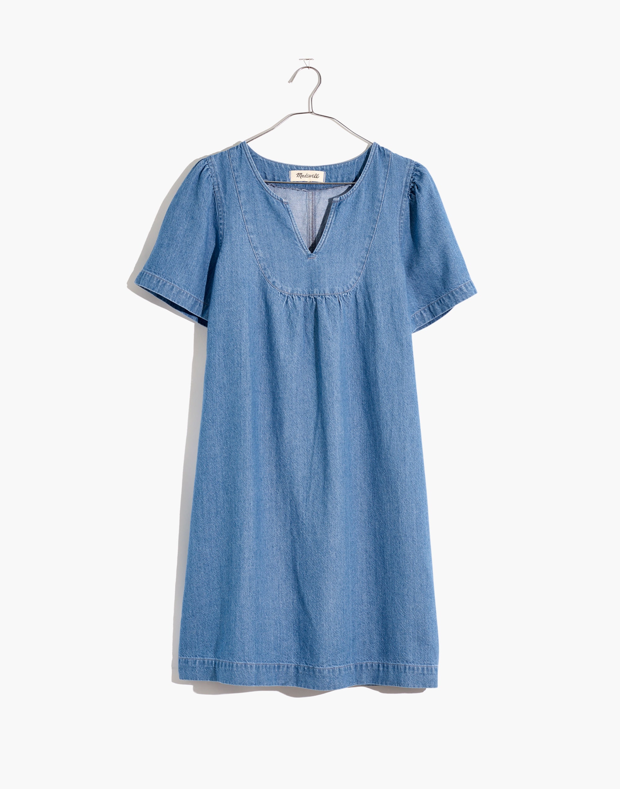 Denim Popover Swing Dress in Newsom Wash