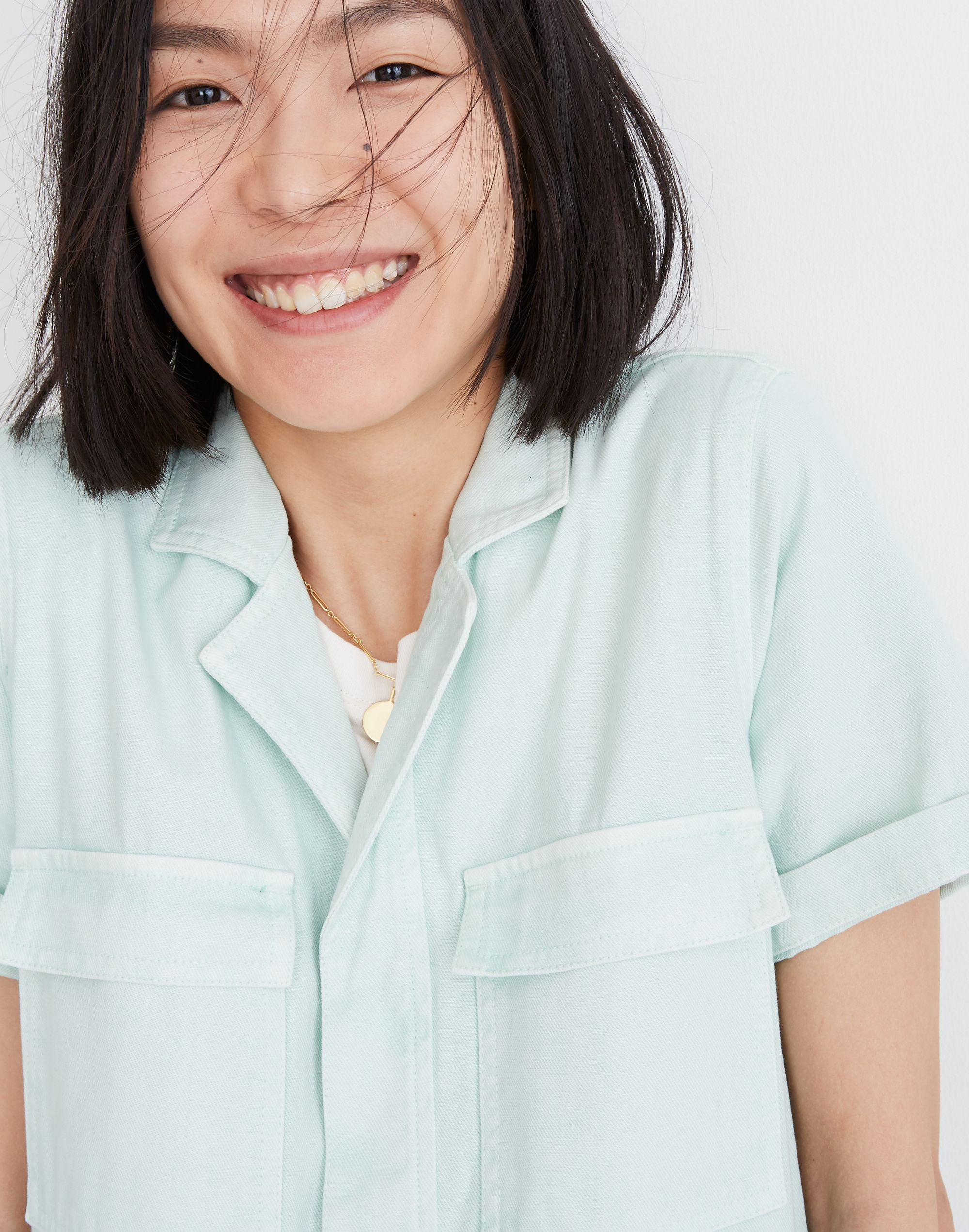 Denim Coverall Romper