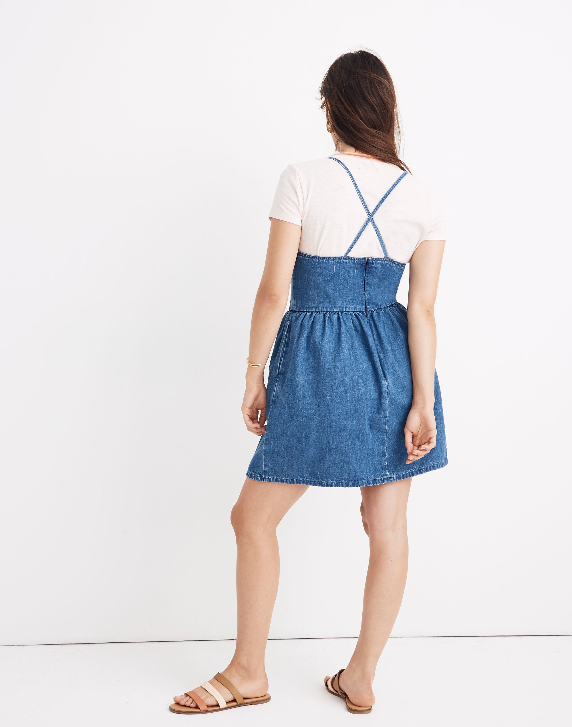 Denim Cross-Back Sundress