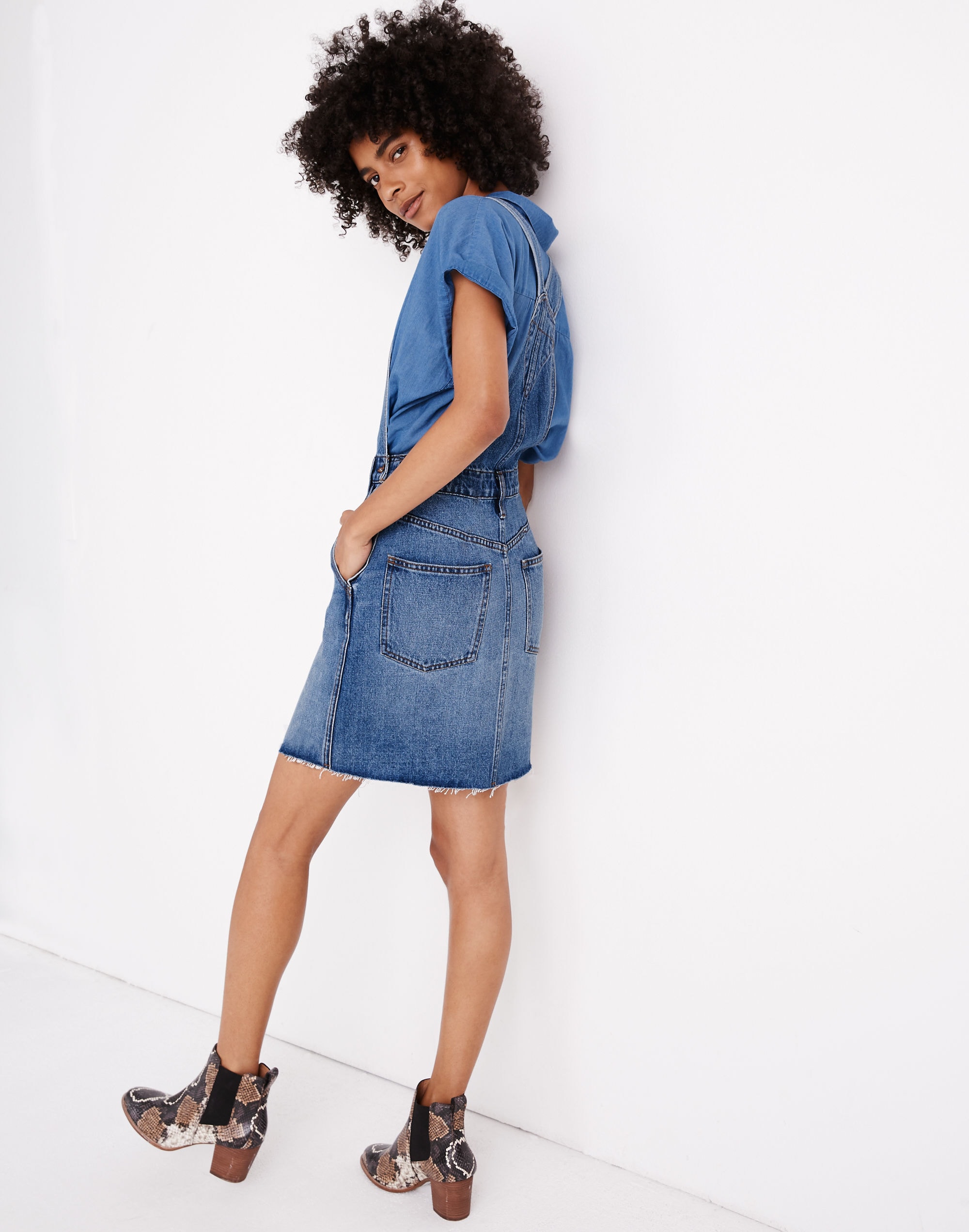 Denim Overall Dress