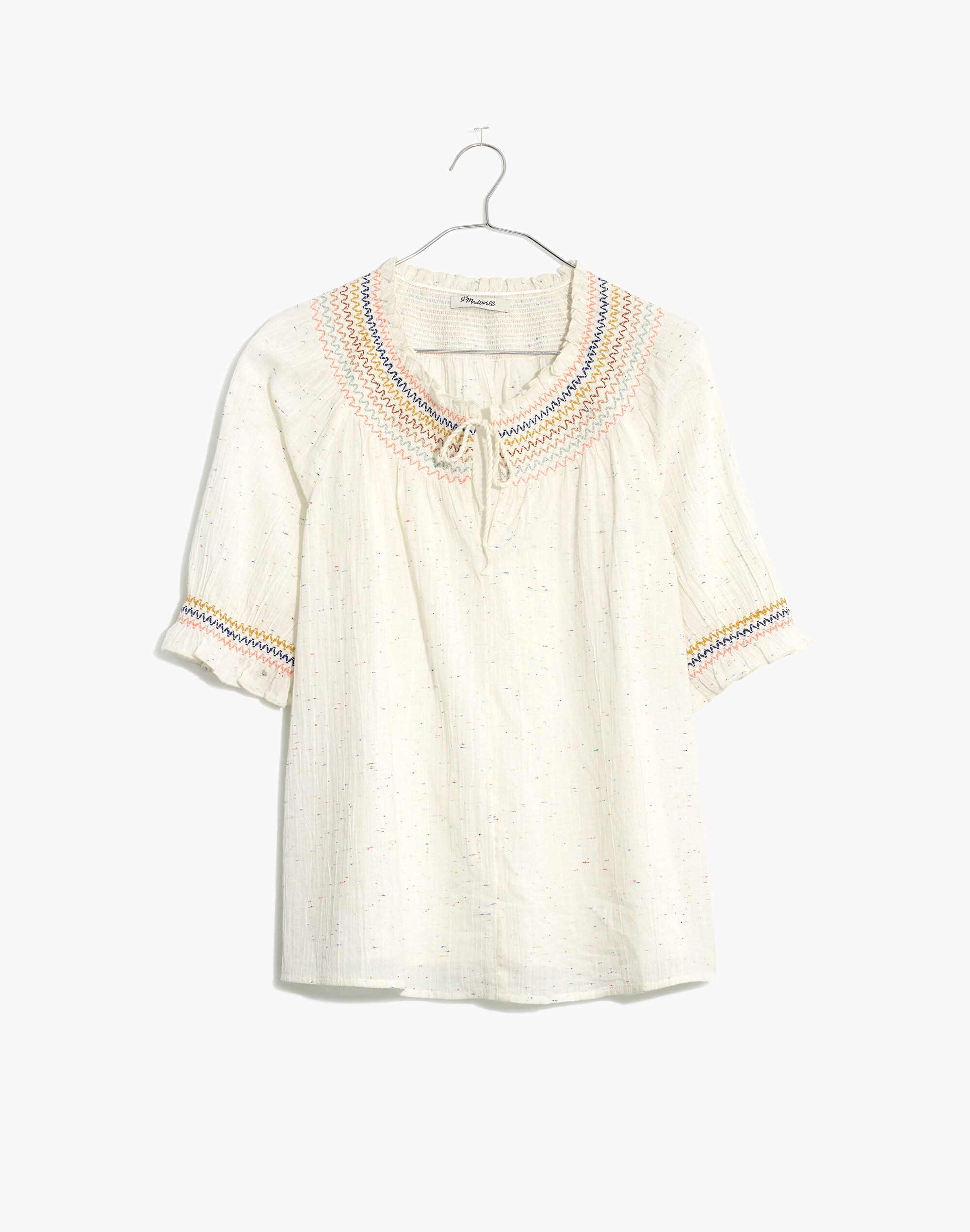 Rainbow Smocked Peasant Top