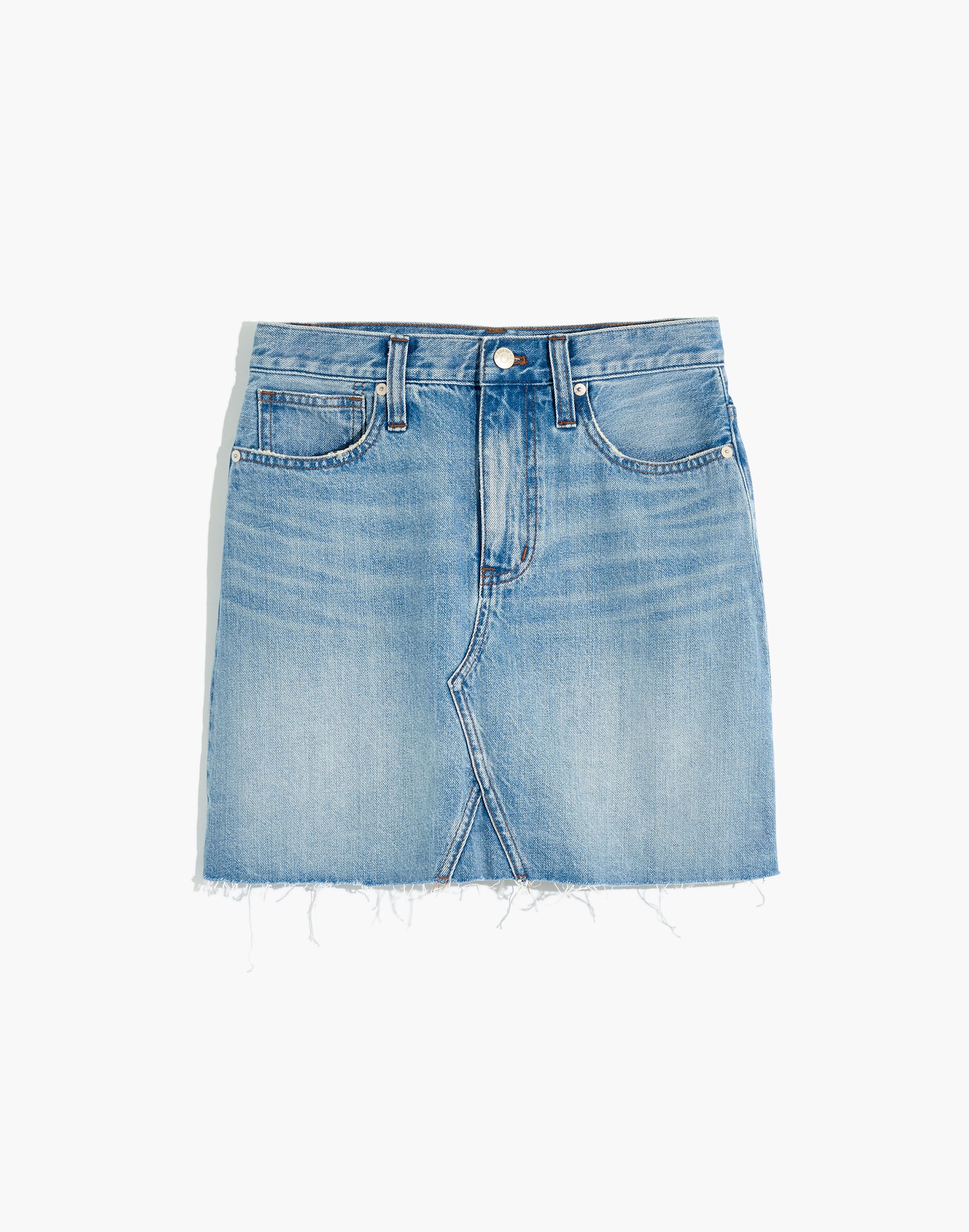 Rigid Denim A-Line Mini Skirt in Lovell Wash