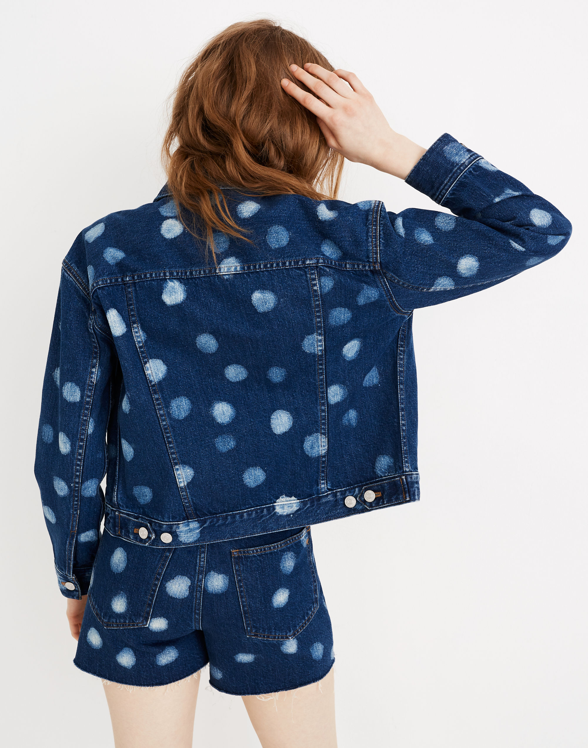 The Boxy-Crop Jean Jacket: Polka Dot Edition