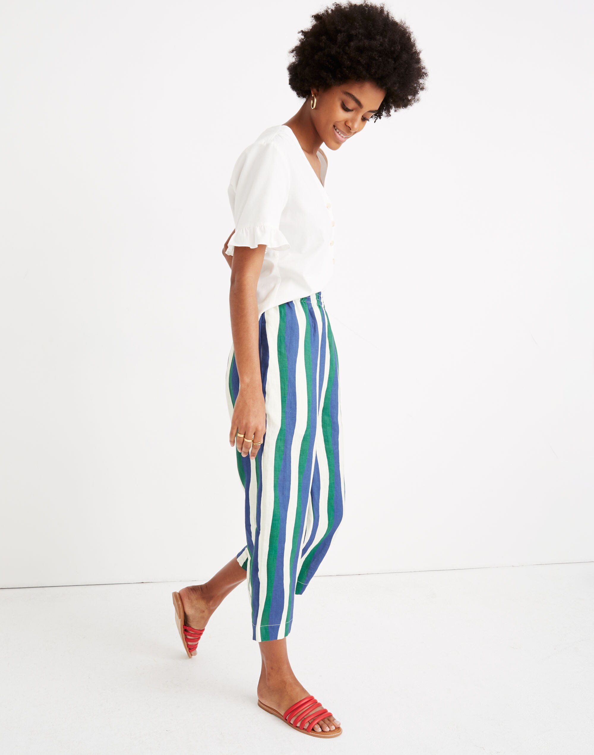 WHIT&reg; Linen Striped Desi Pants