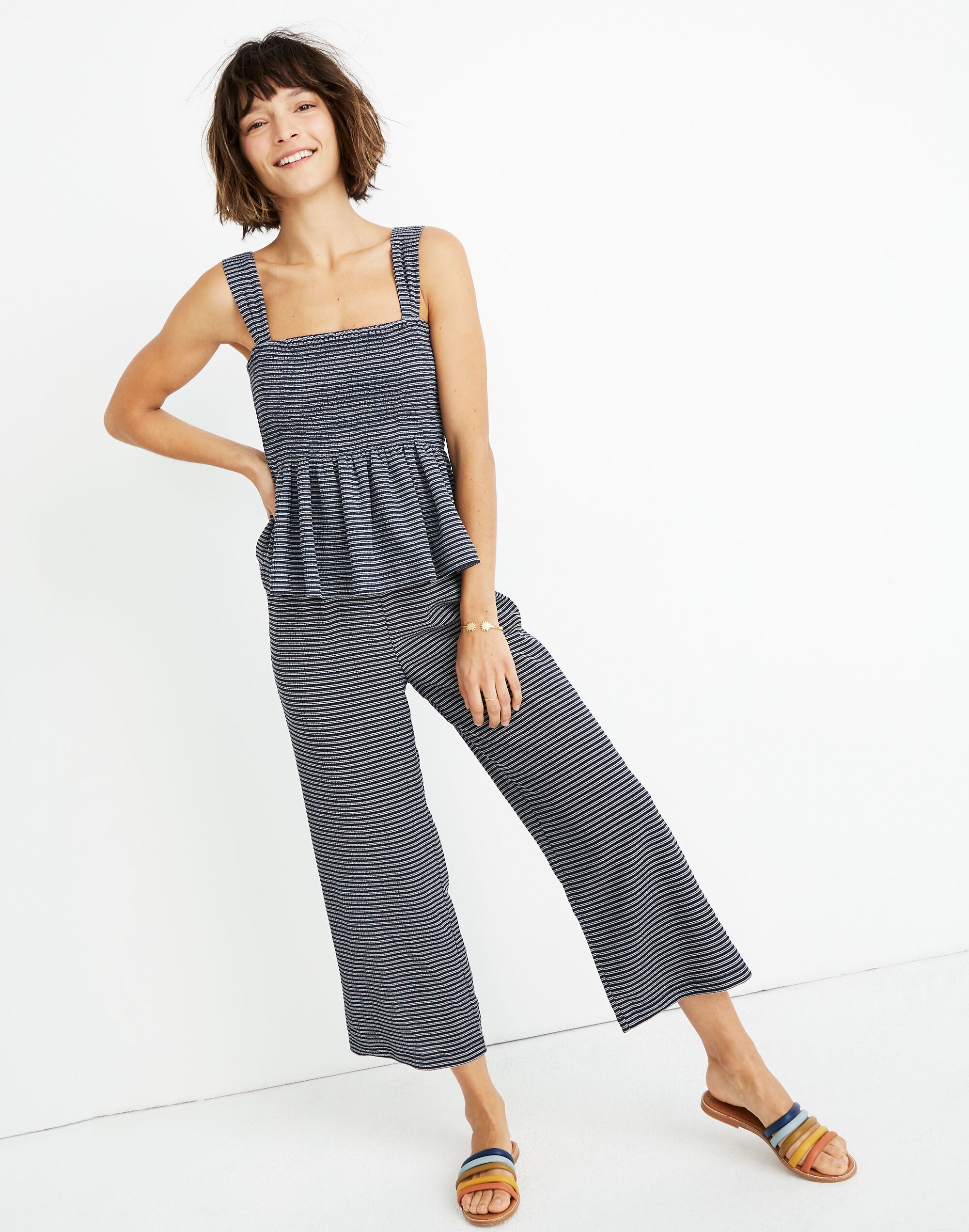 Texture &amp; Thread Pull-On Pants in Stripe