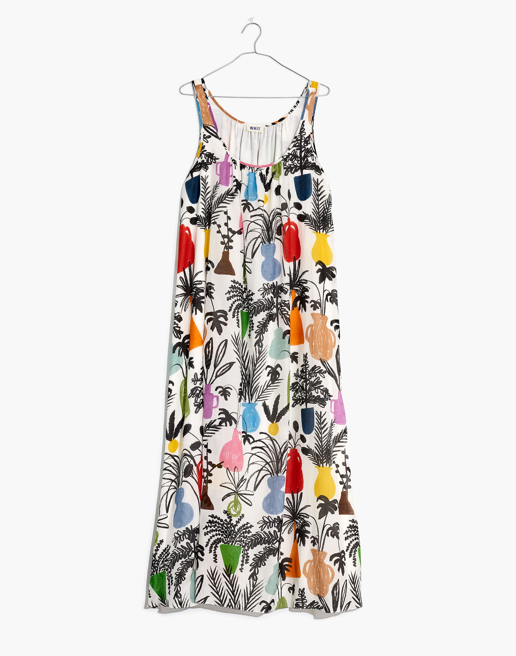 WHIT&reg; Ann Maxi Dress in Potted Plant Print