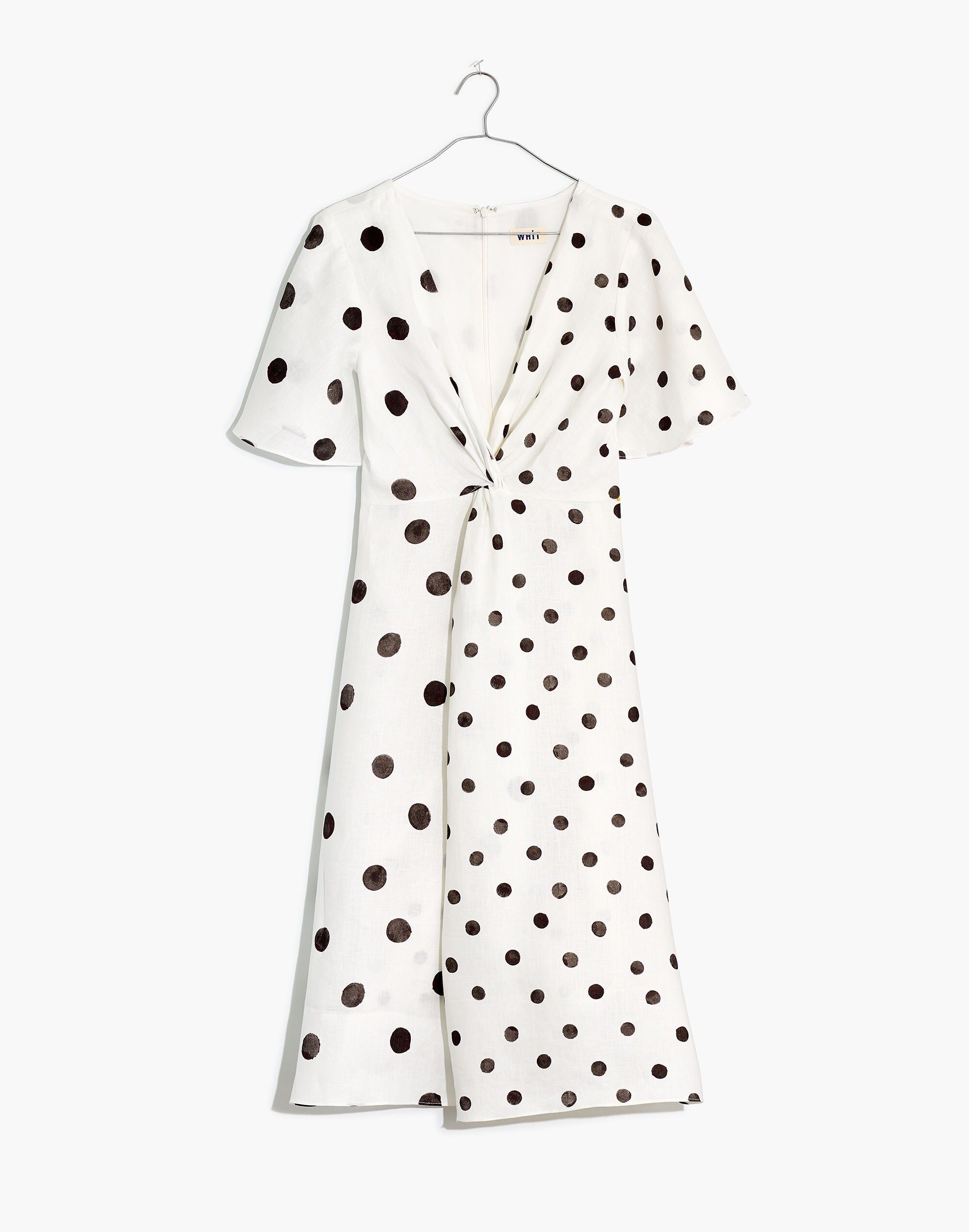 WHIT&reg; Twist Midi Dress in Polka Dot