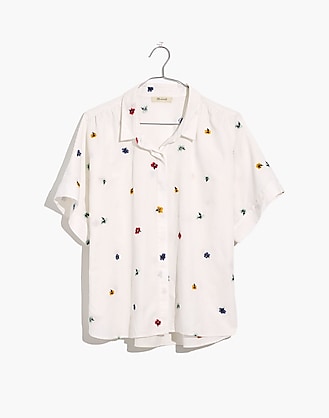  Embroidered Hilltop Shirt in Confetti Floral