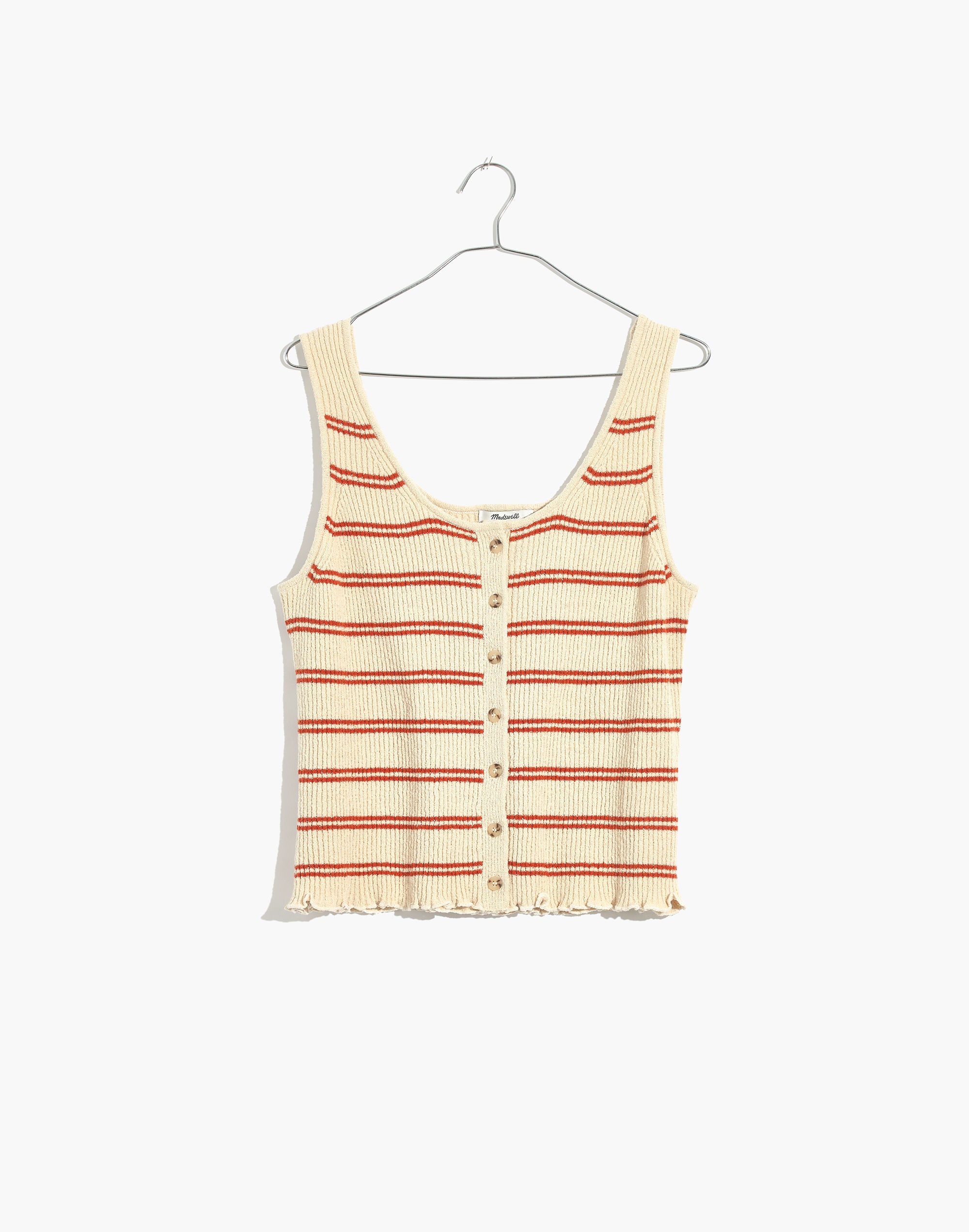 Kingston Button-Front Sweater Tank in Stripe