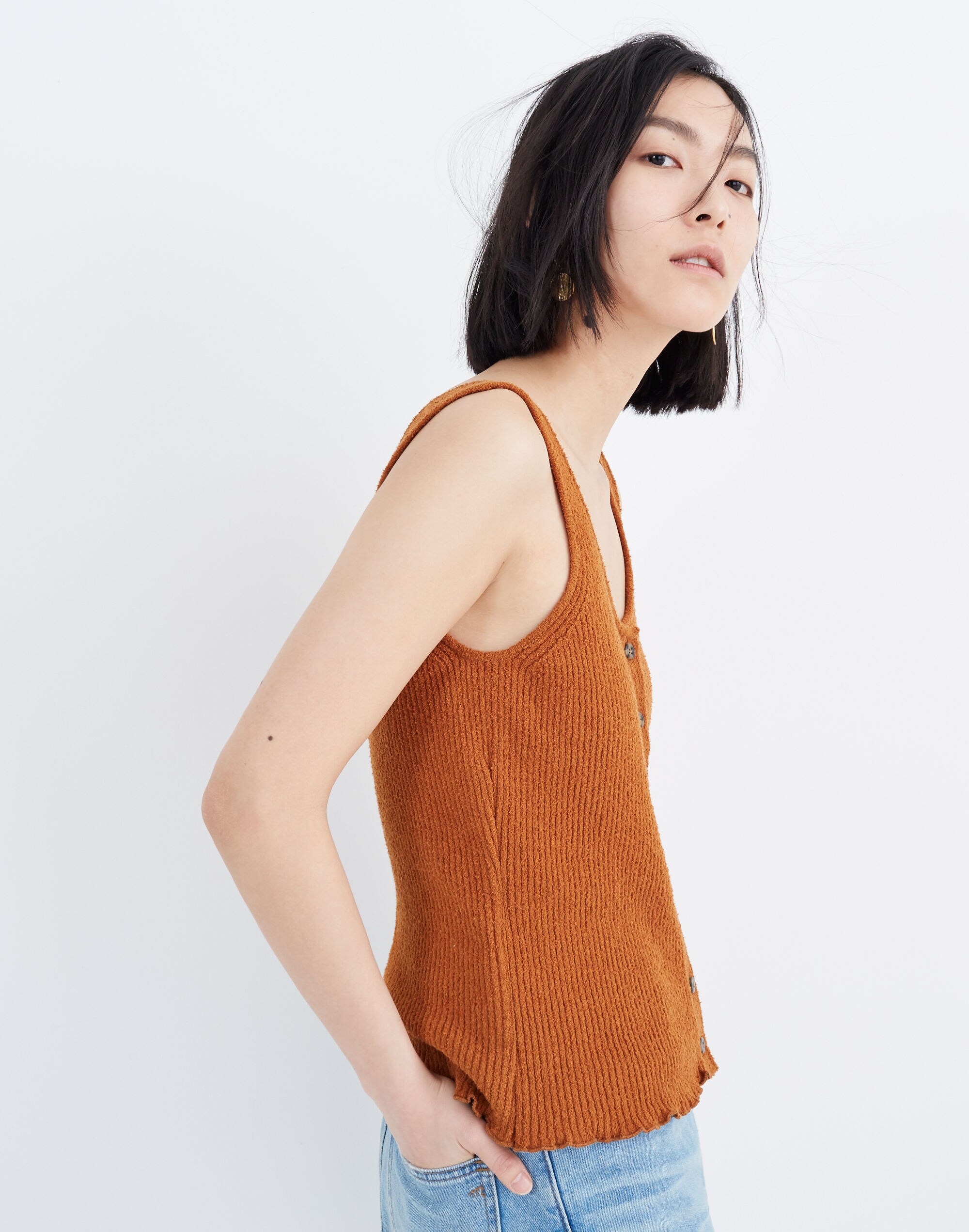 Kingston Button-Front Sweater Tank