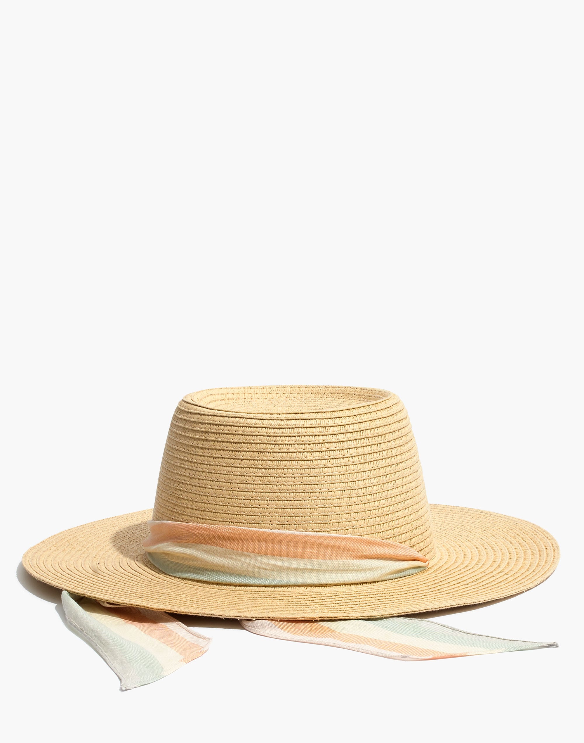 stampede-strap straw boater hat