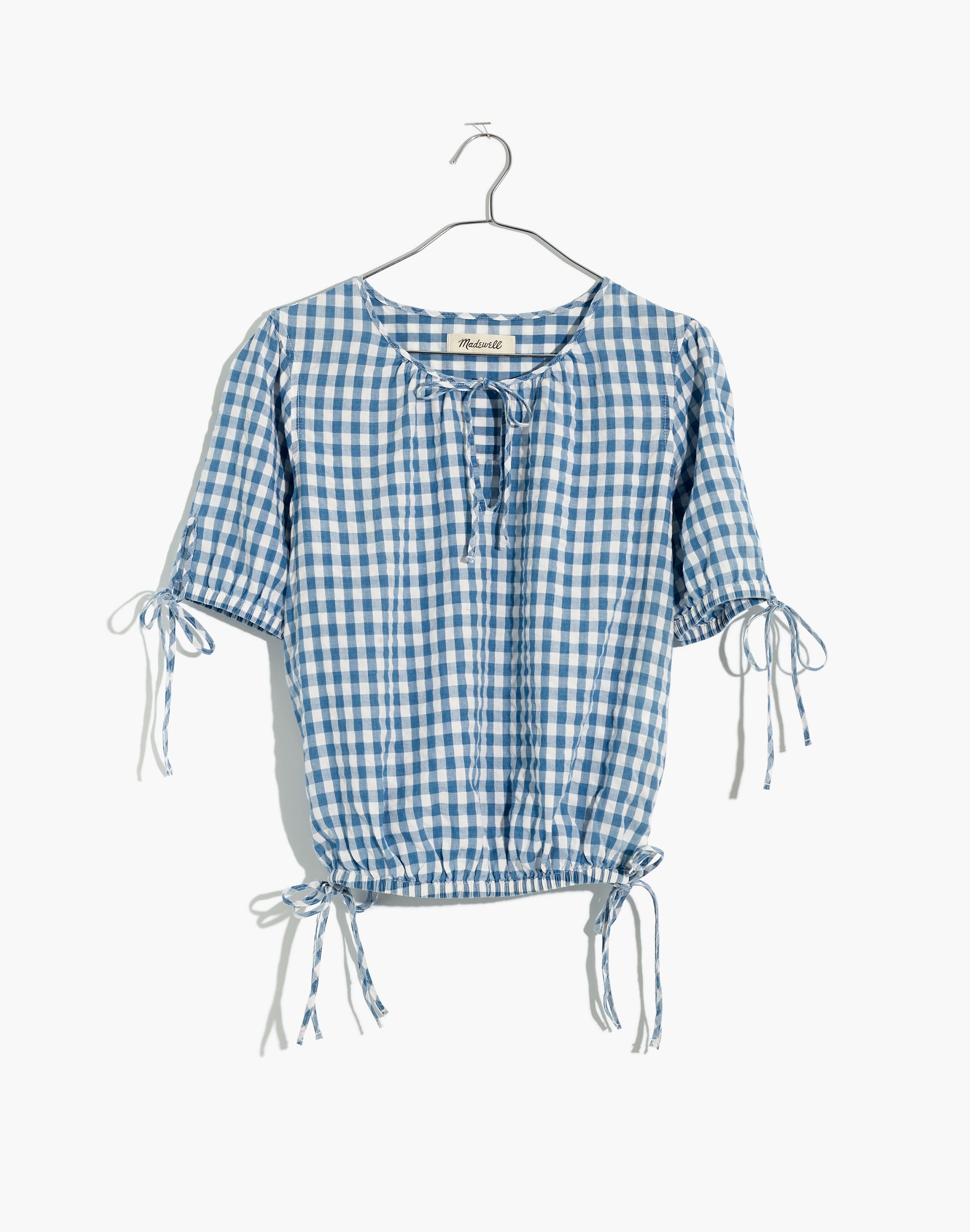 Gingham Side-Tie Tee