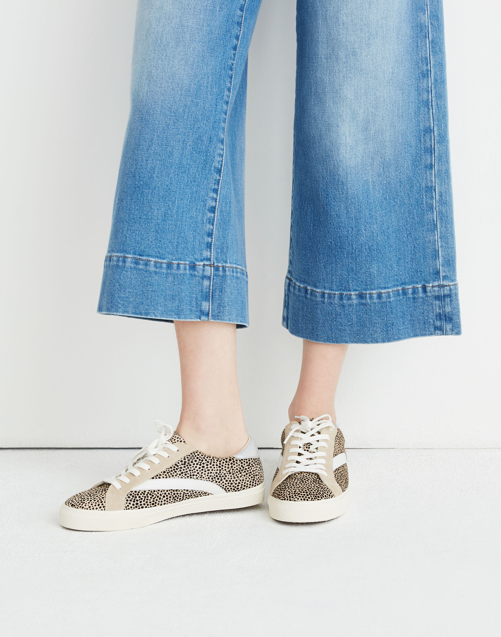 Sidewalk Low-Top Sneakers in Spot Dot Calf Hair
