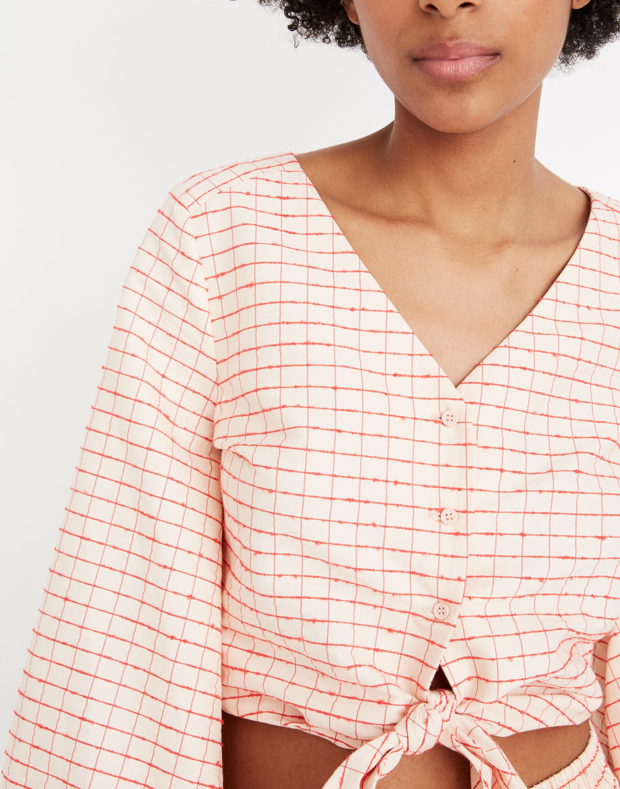 Stine Goya&trade; Bianca Tie-Front Top in Check