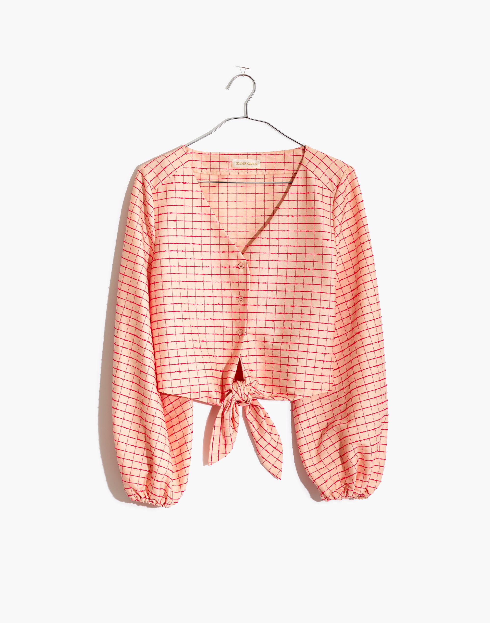 Stine Goya&trade; Bianca Tie-Front Top in Check