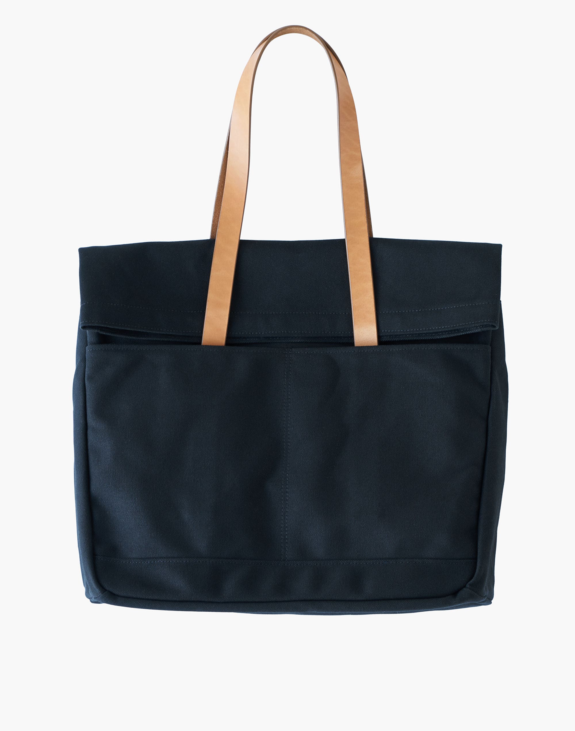 Mw Makr Canvas And Leather Fold Weekender Bag In Black