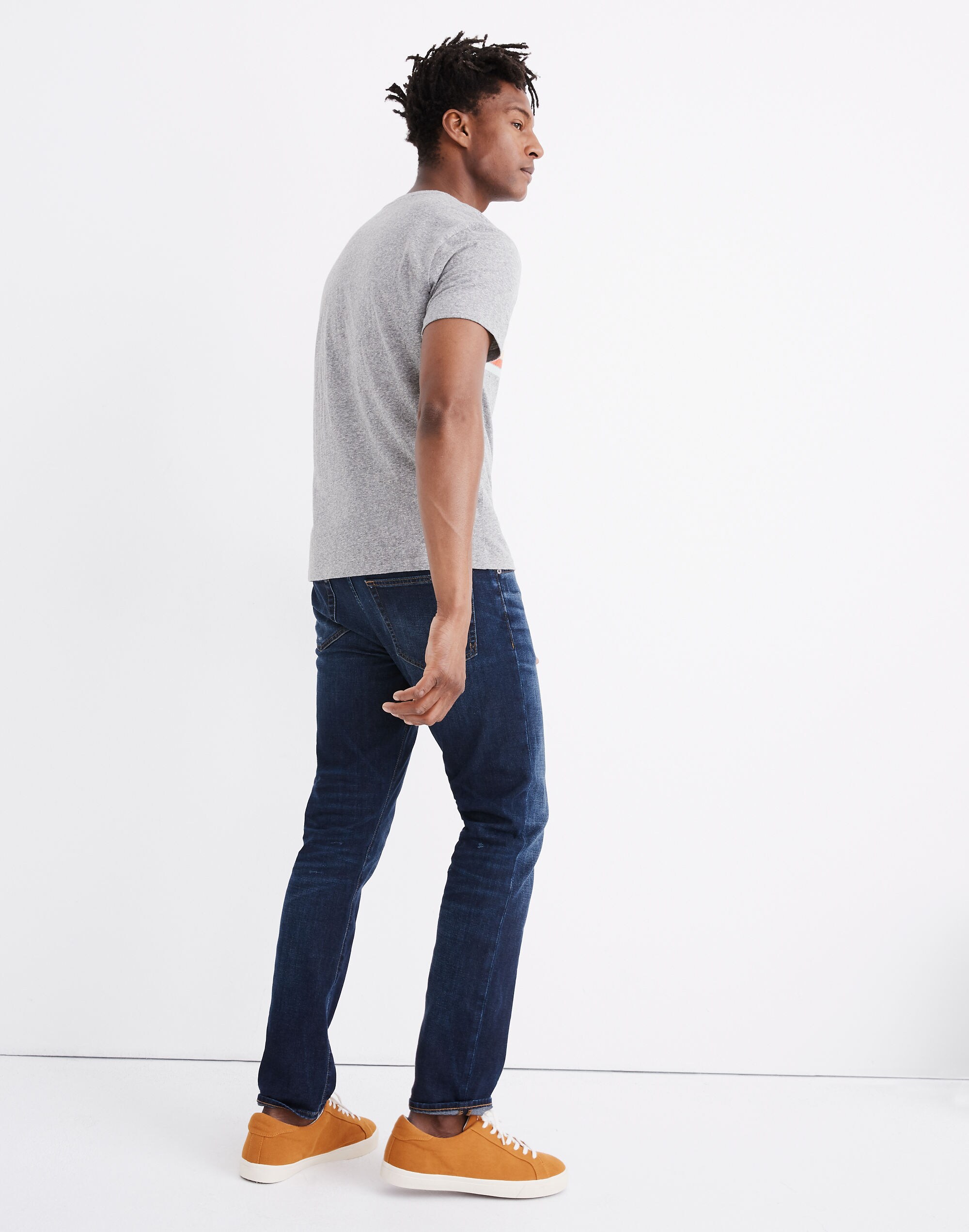 Triblend Stripe Allday Crewneck Tee