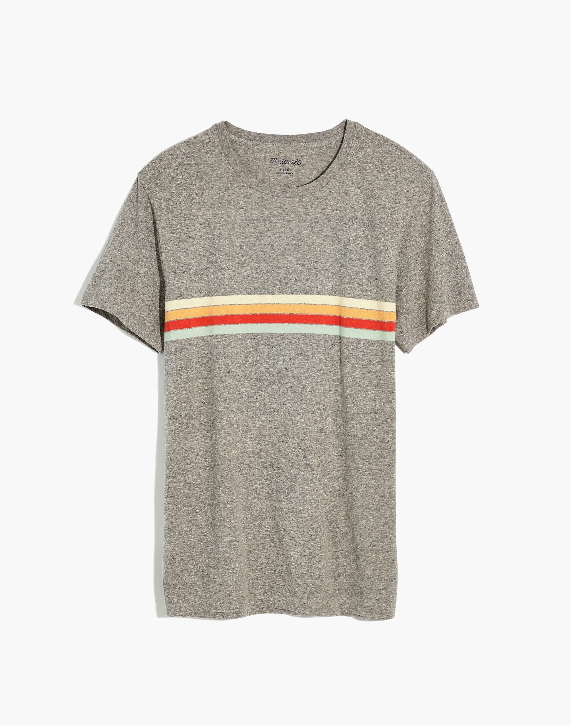 Triblend Stripe Allday Crewneck Tee