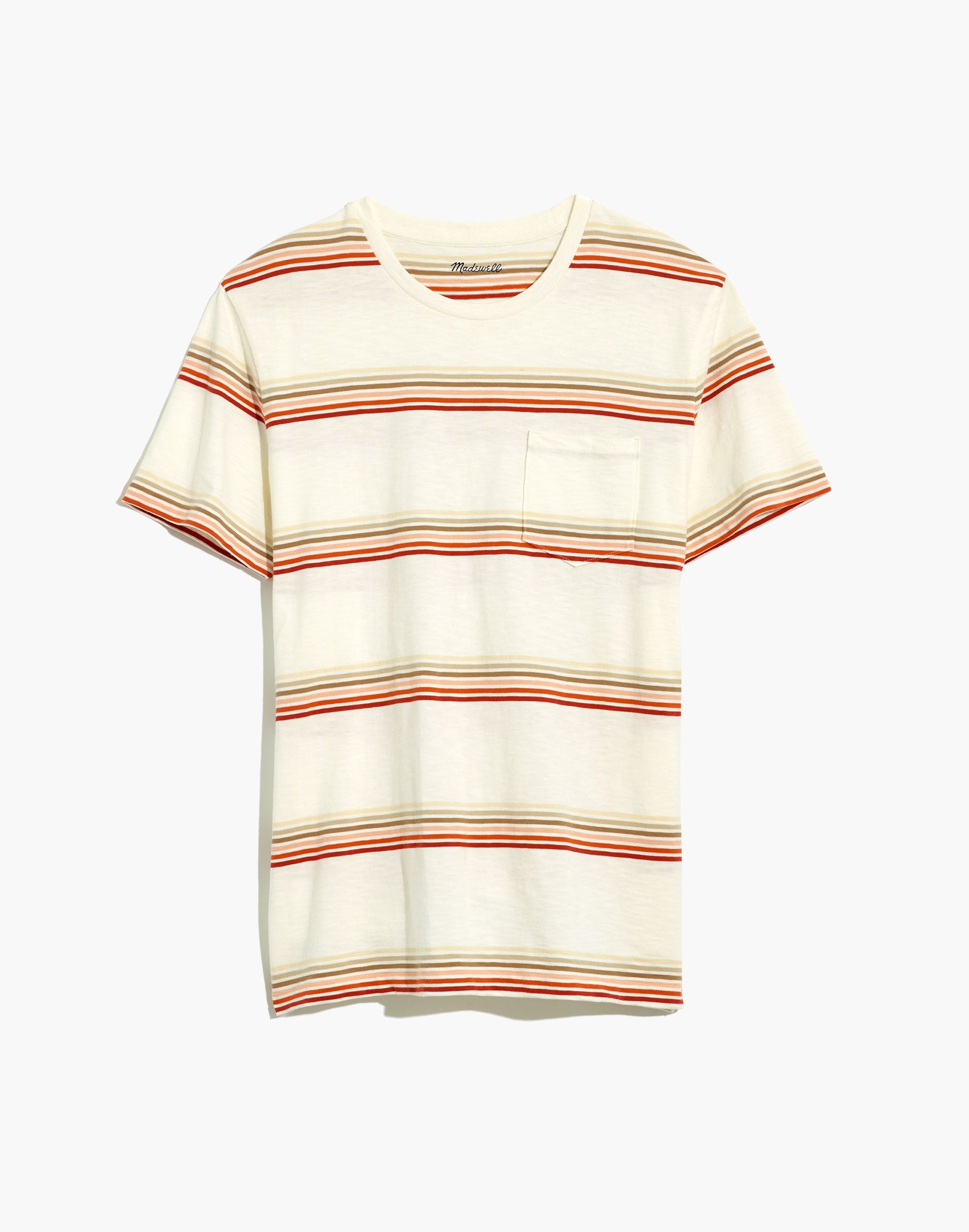 Allday Crewneck Pocket Tee in Easley Stripe