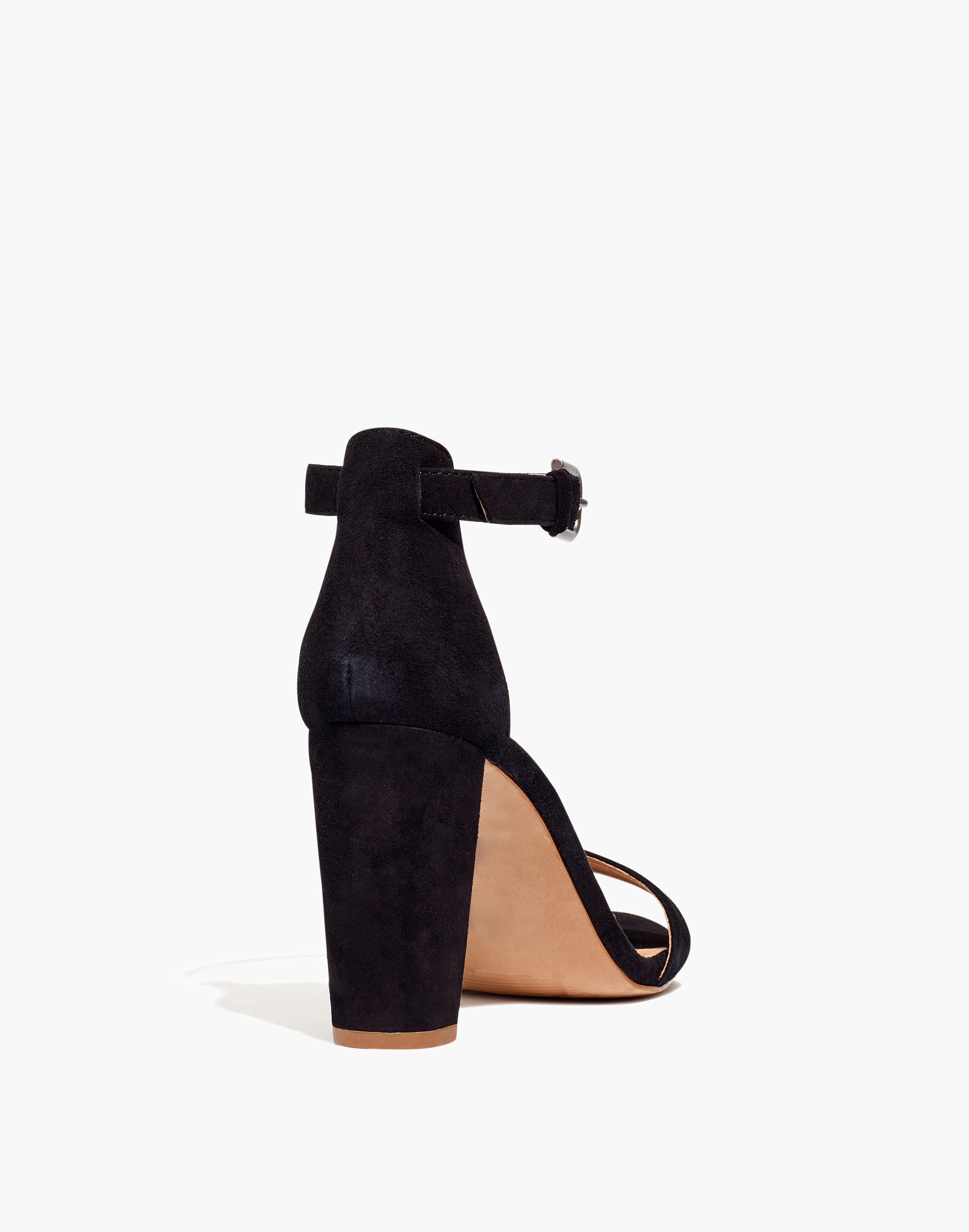 The Brooke Ankle-Strap Sandal in Suede